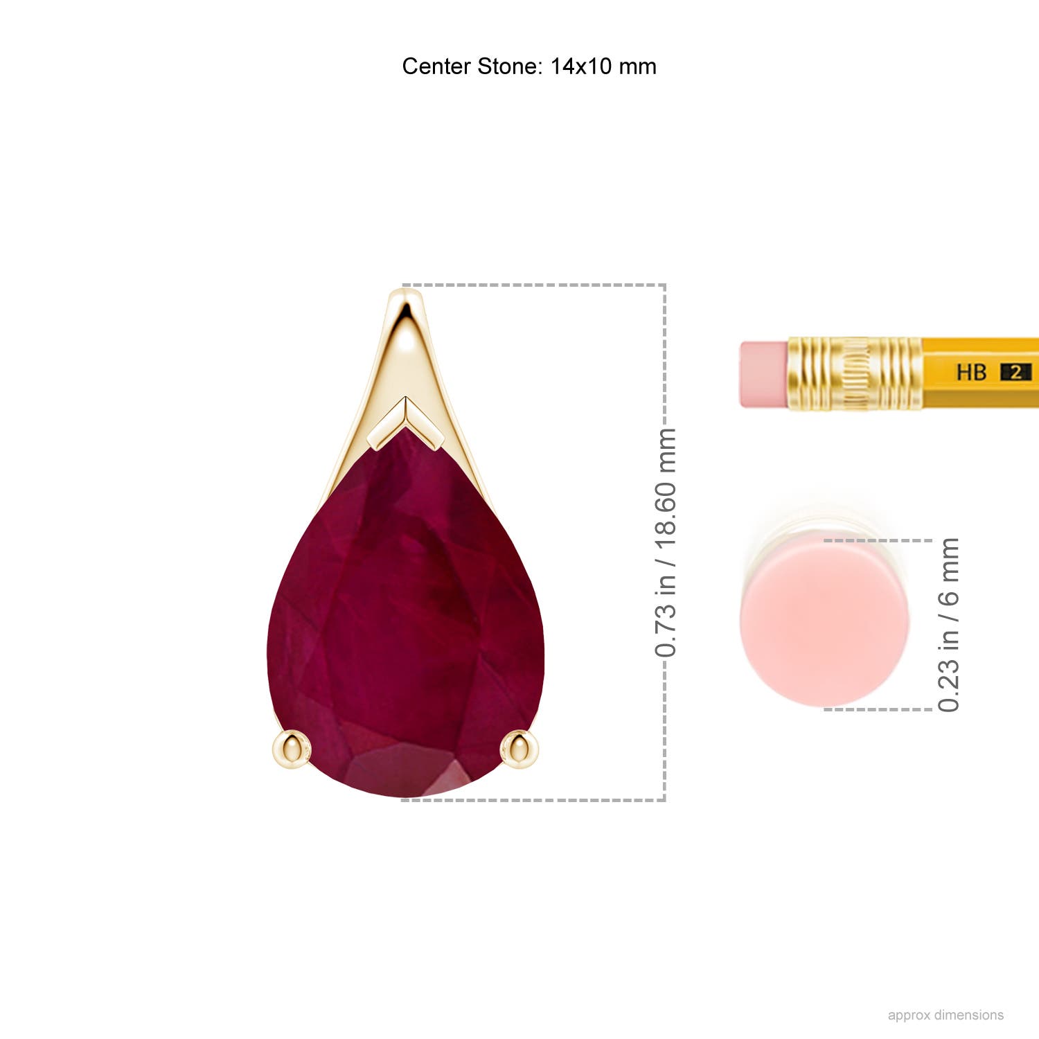 A - Ruby / 7.9 CT / 18 KT Yellow Gold