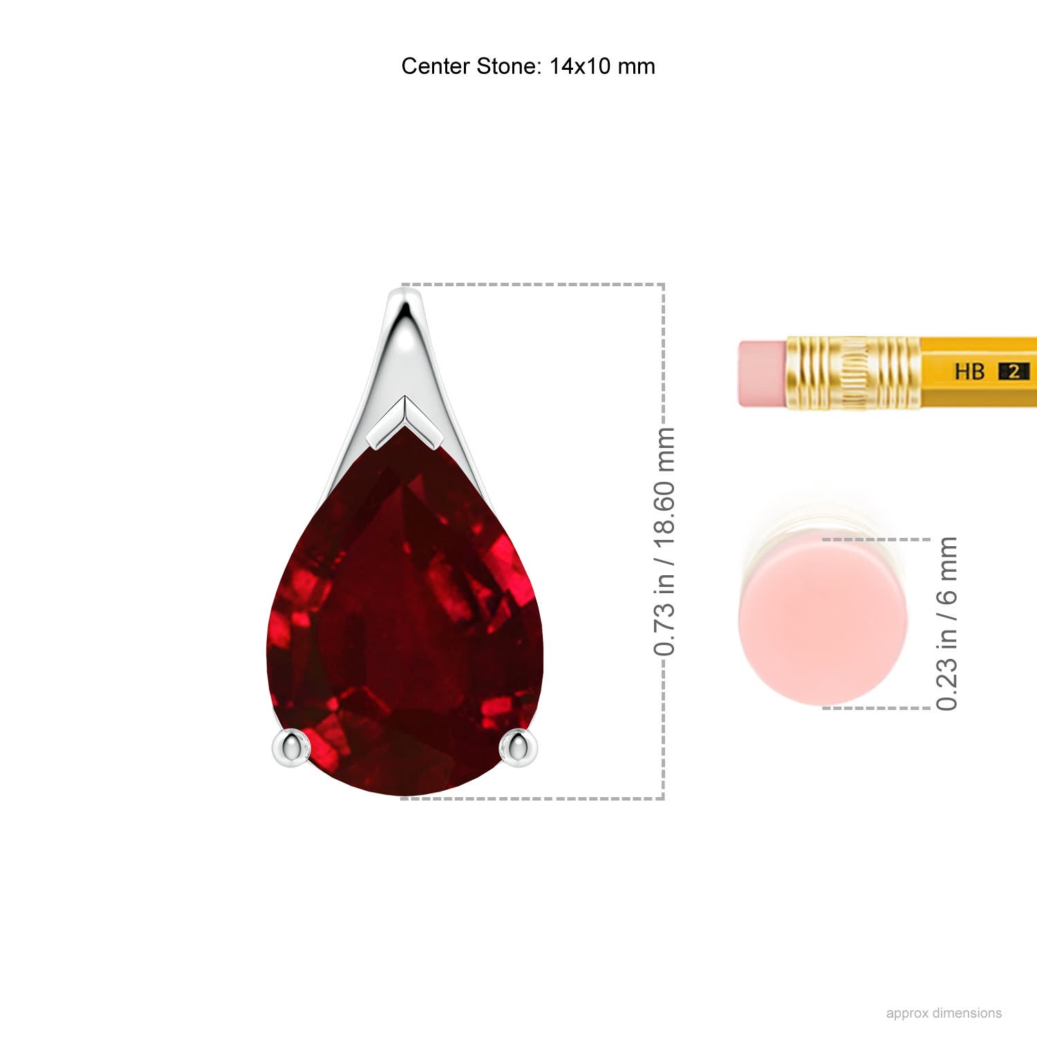 AAAA - Ruby / 7.9 CT / 18 KT White Gold