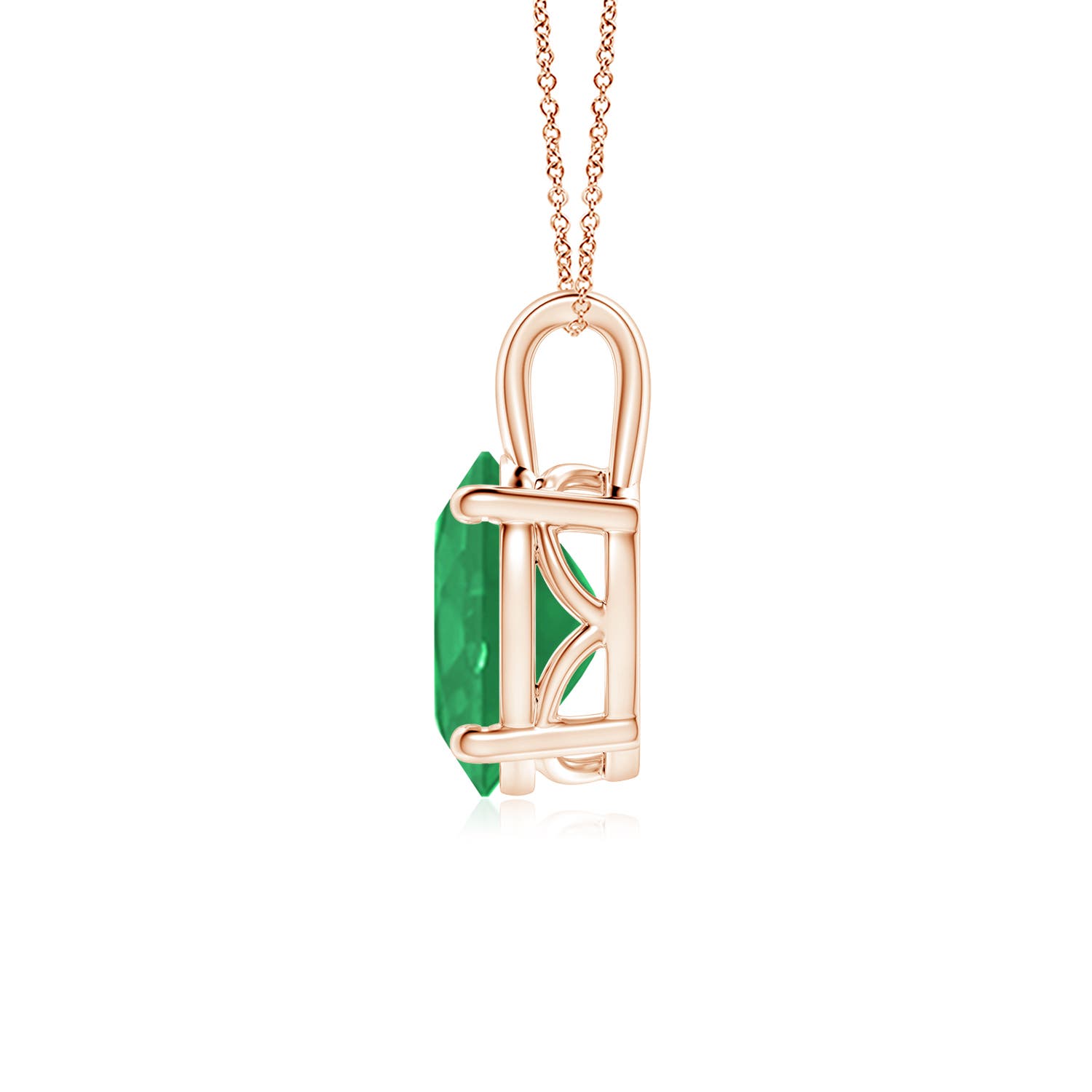 A - Emerald / 2.25 CT / 18 KT Rose Gold