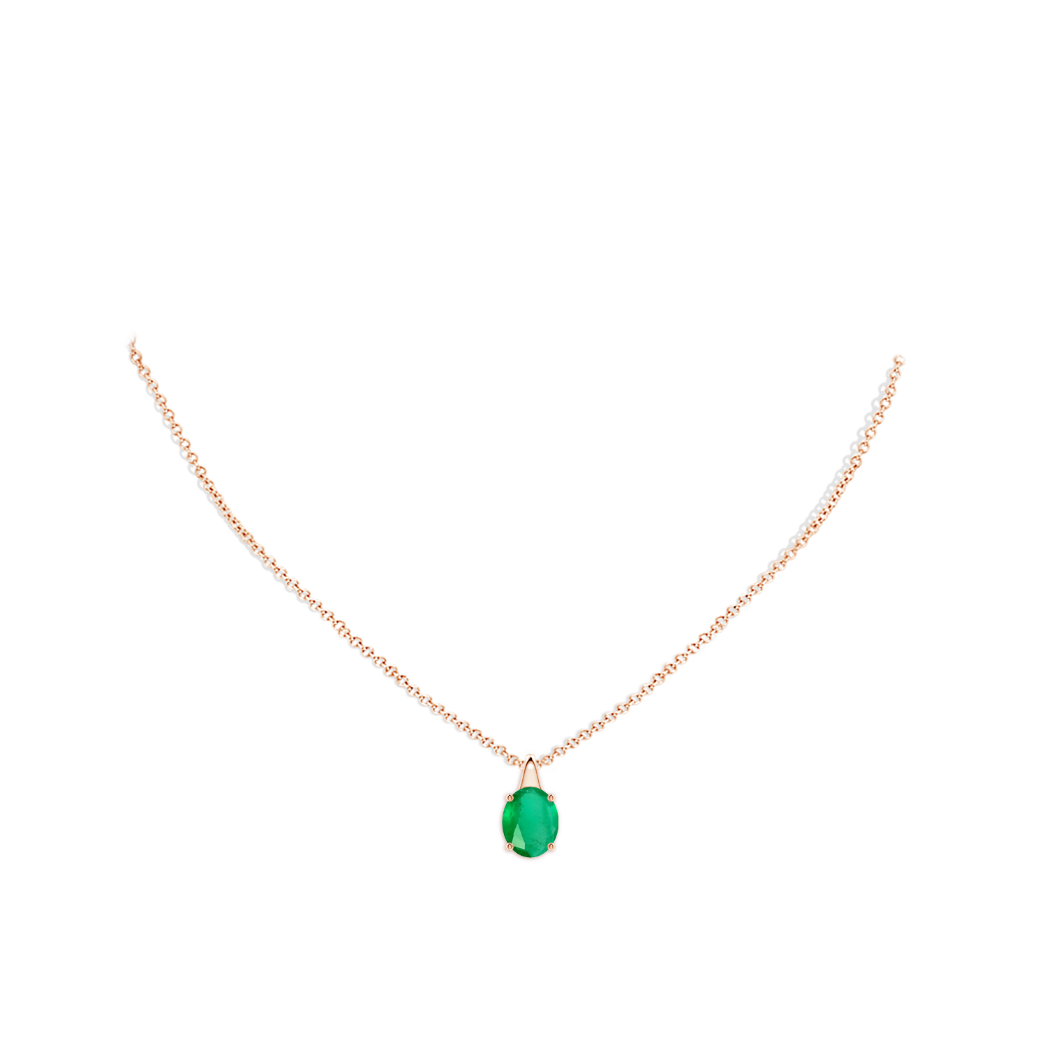 A - Emerald / 2.25 CT / 18 KT Rose Gold