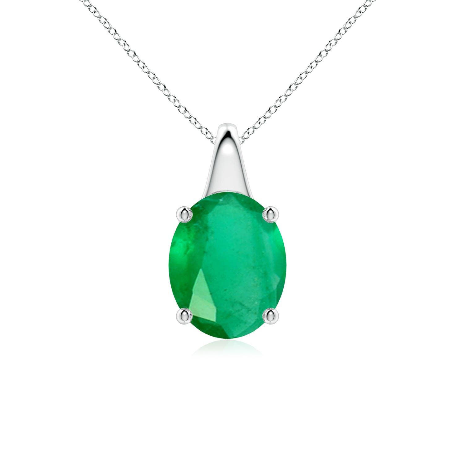 A - Emerald / 2.25 CT / 18 KT White Gold