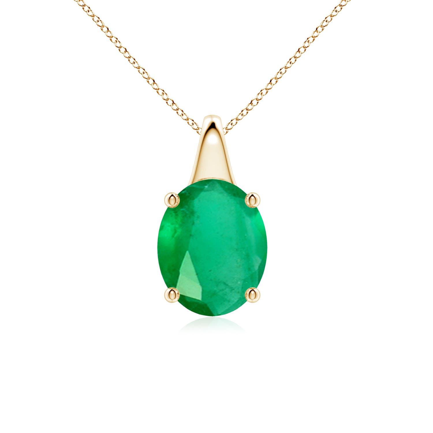 A - Emerald / 2.25 CT / 18 KT Yellow Gold