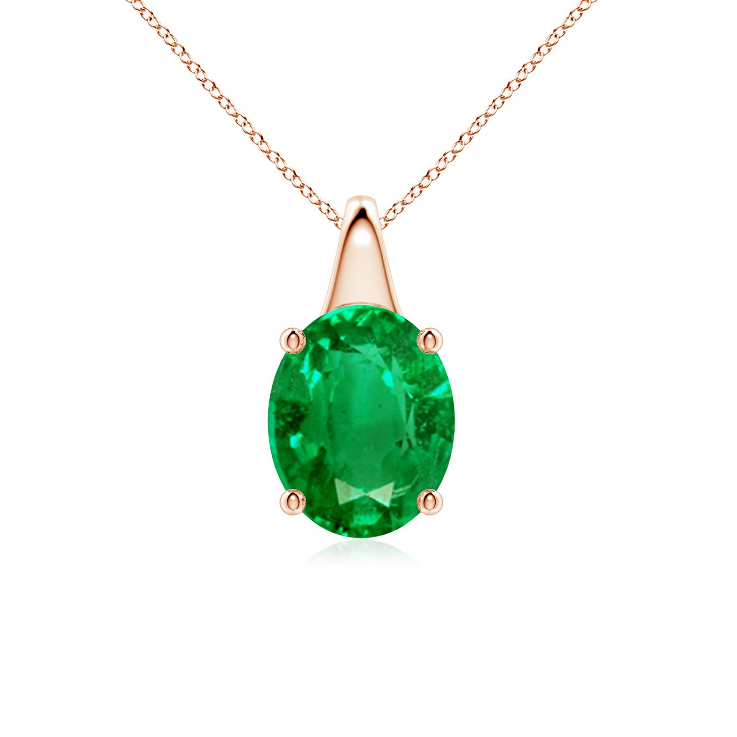 AAA - Emerald / 2.25 CT / 18 KT Rose Gold