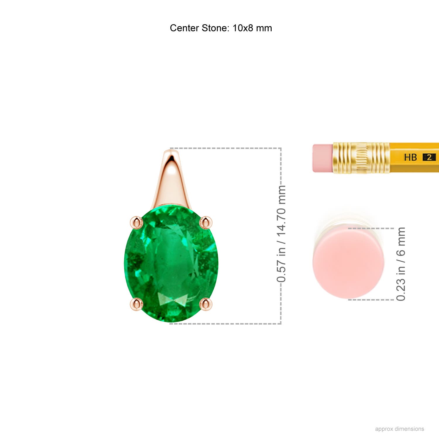 AAA - Emerald / 2.25 CT / 18 KT Rose Gold