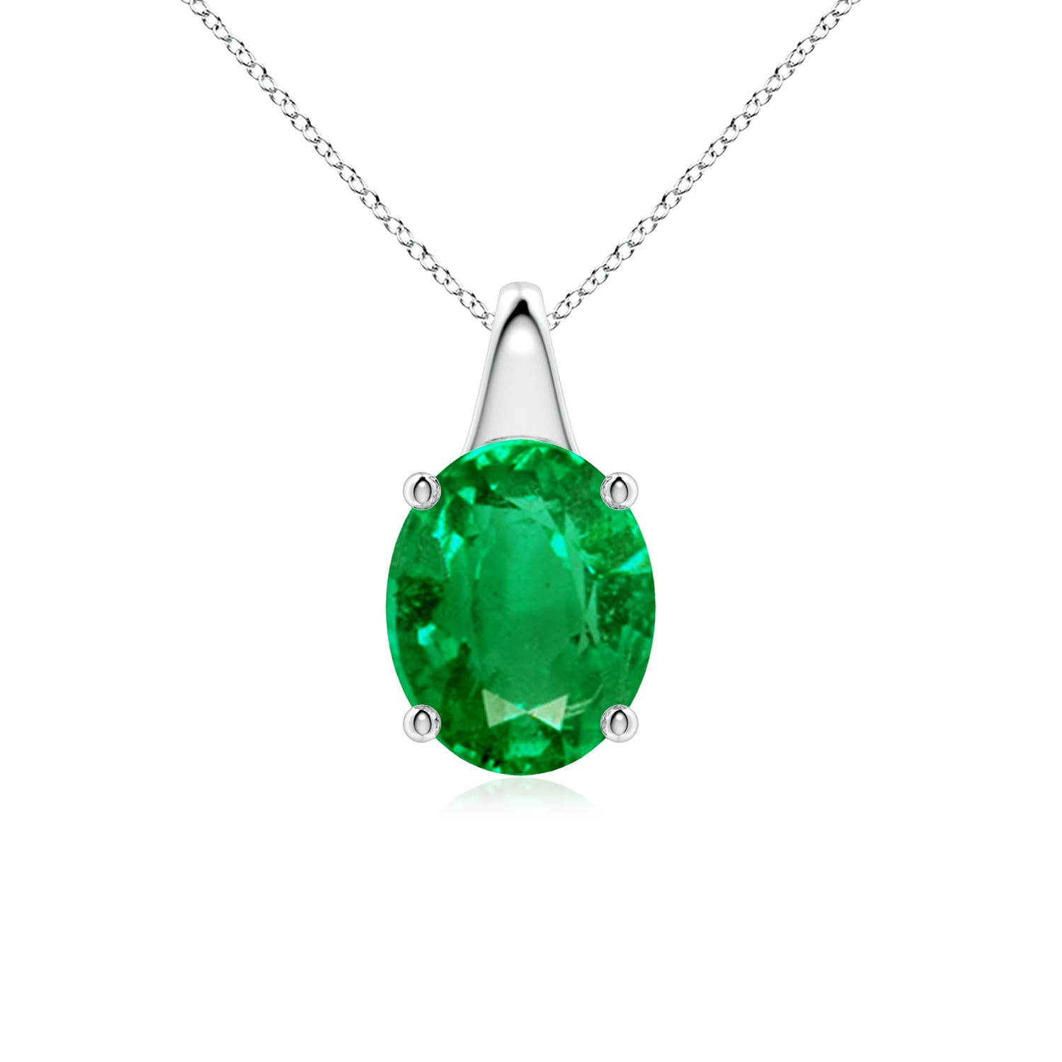 AAA - Emerald / 2.25 CT / 18 KT White Gold