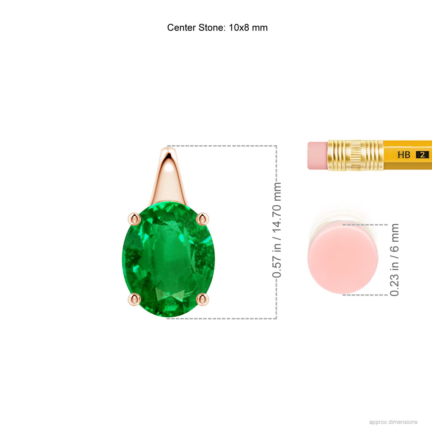 AAAA - Emerald / 2.25 CT / 18 KT Rose Gold