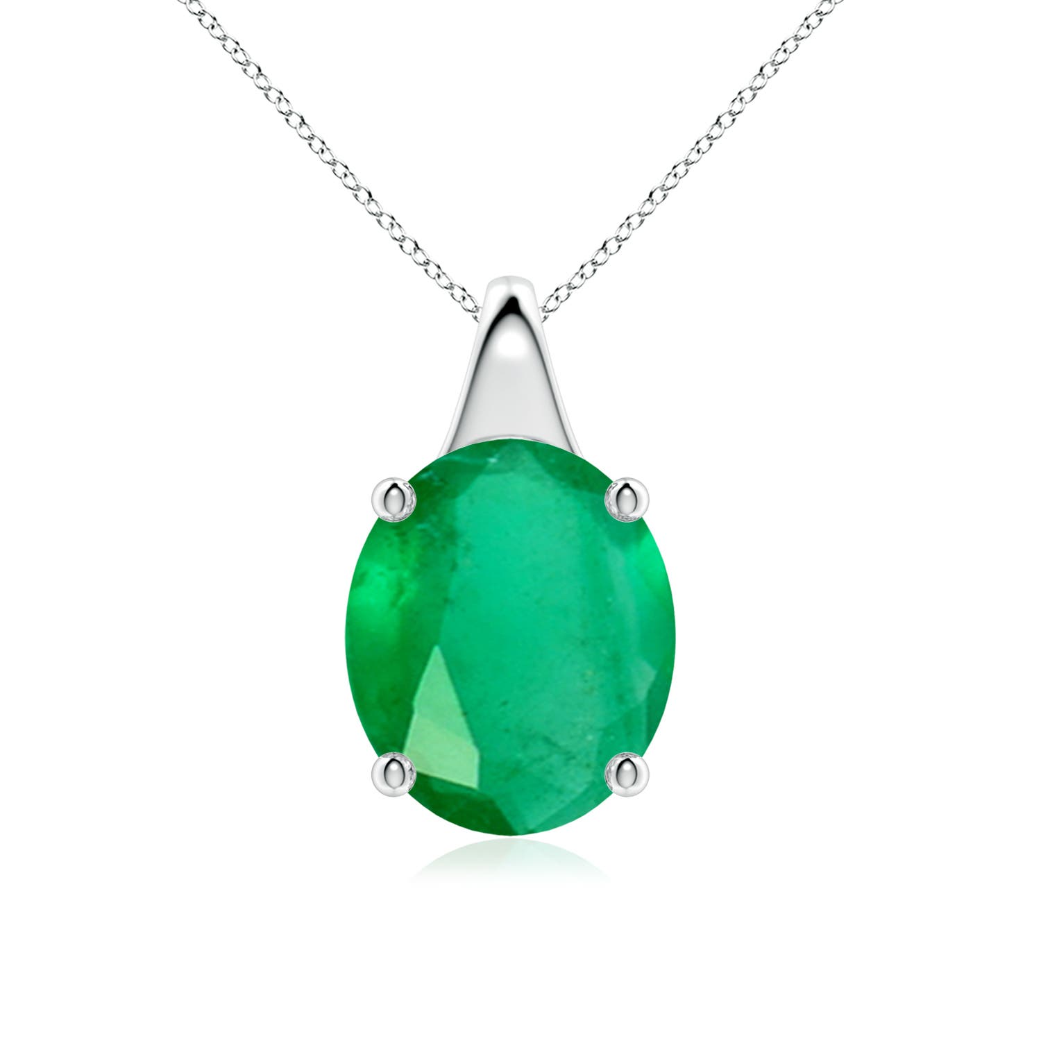 A - Emerald / 4.75 CT / 18 KT White Gold