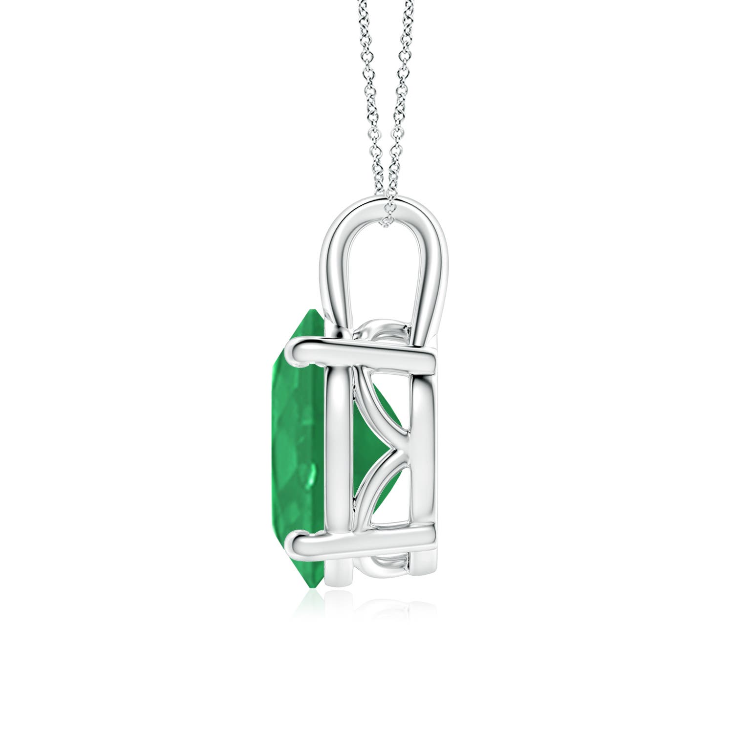 A - Emerald / 4.75 CT / 18 KT White Gold