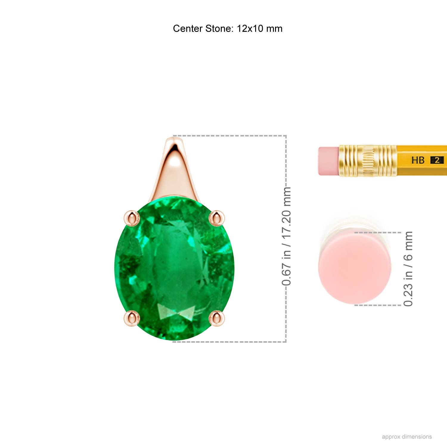 AAA - Emerald / 4.75 CT / 18 KT Rose Gold