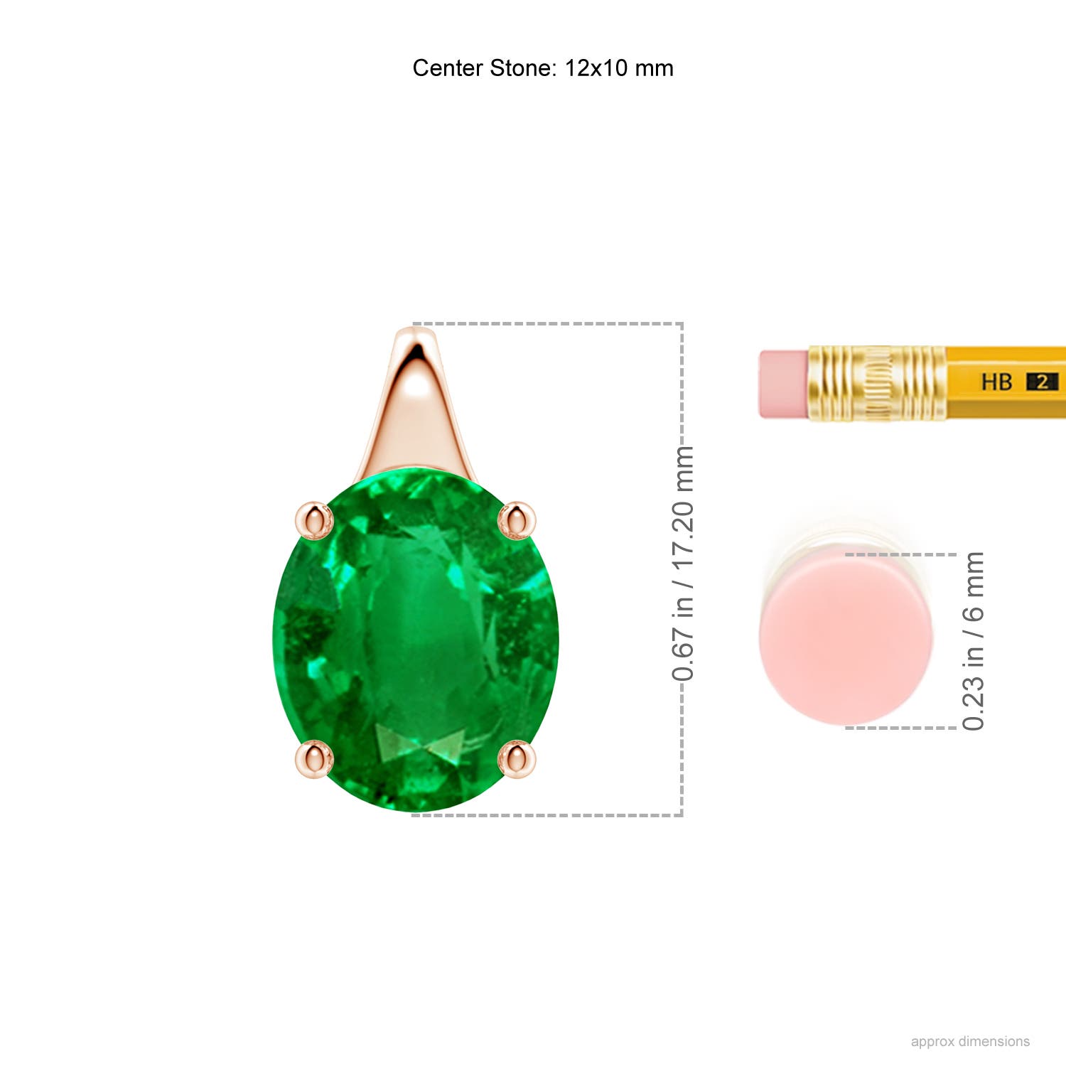 AAAA - Emerald / 4.75 CT / 18 KT Rose Gold