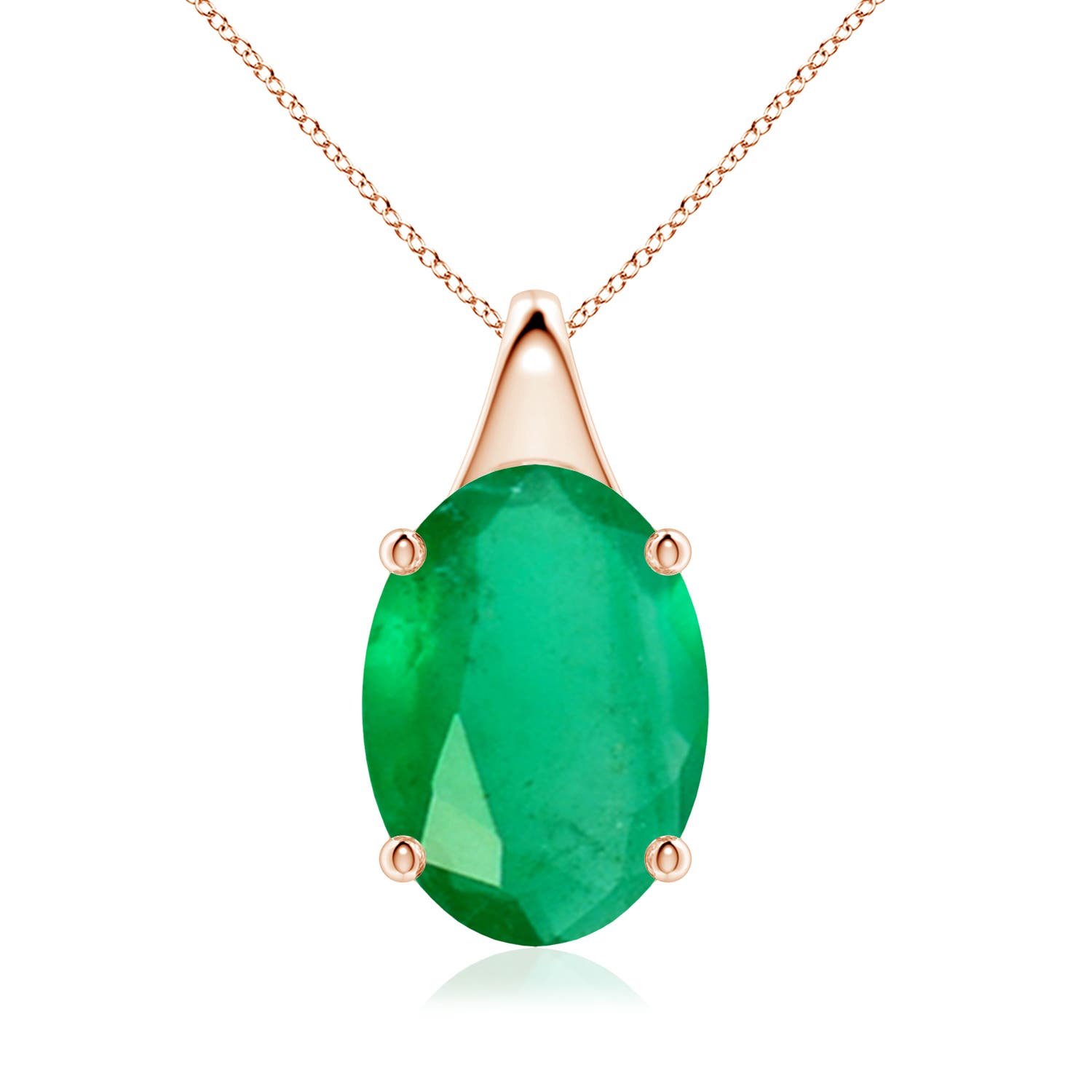 A - Emerald / 7.25 CT / 18 KT Rose Gold