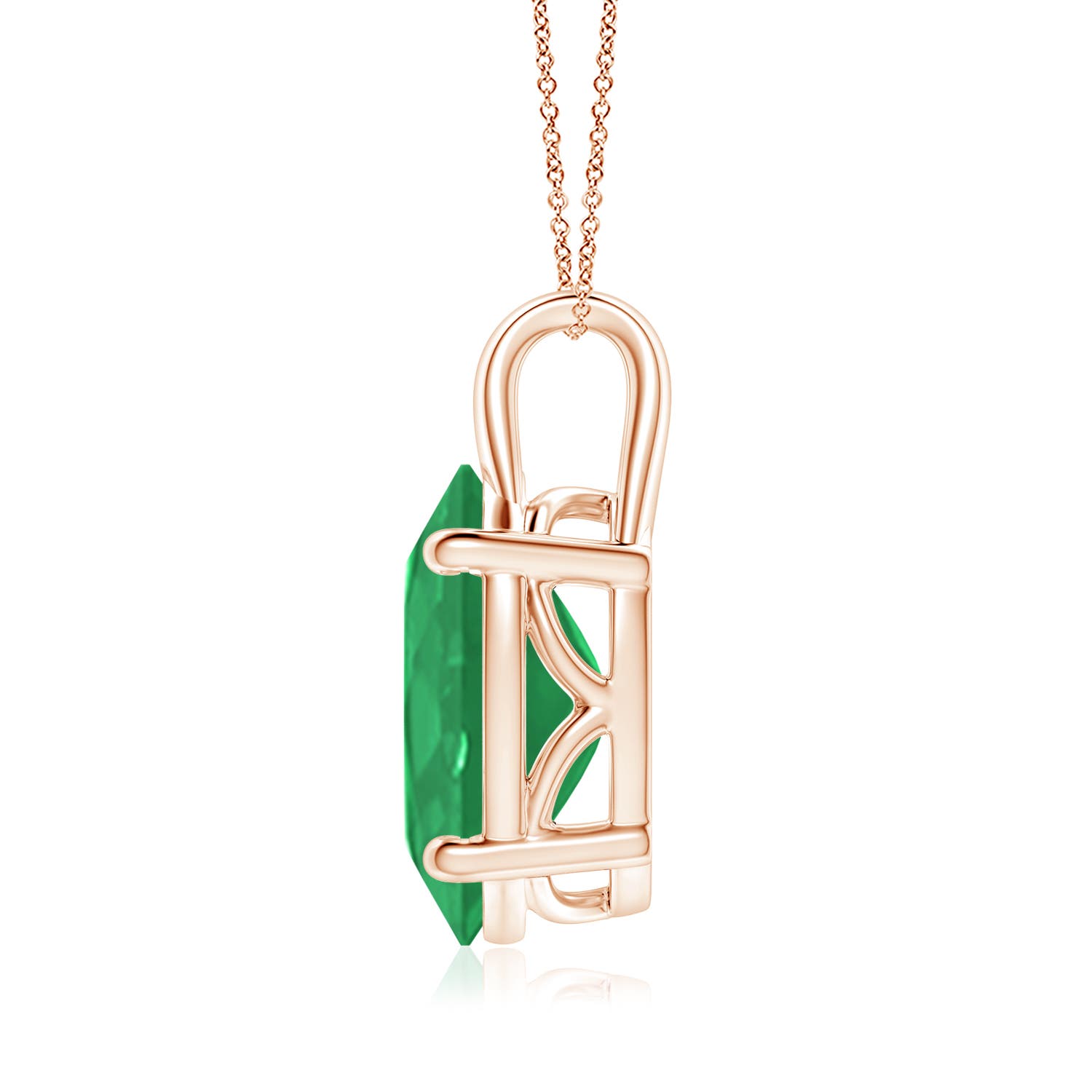 A - Emerald / 7.25 CT / 18 KT Rose Gold