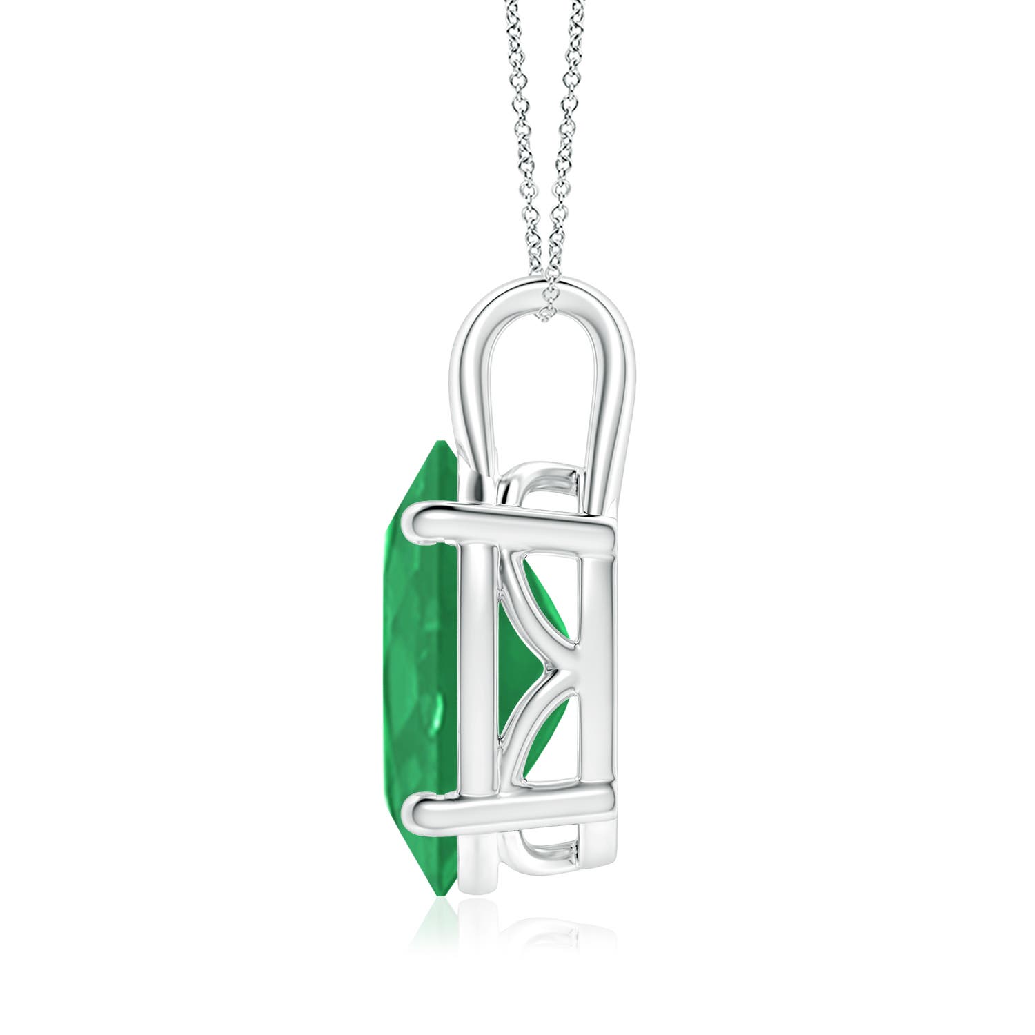 A - Emerald / 7.25 CT / 18 KT White Gold