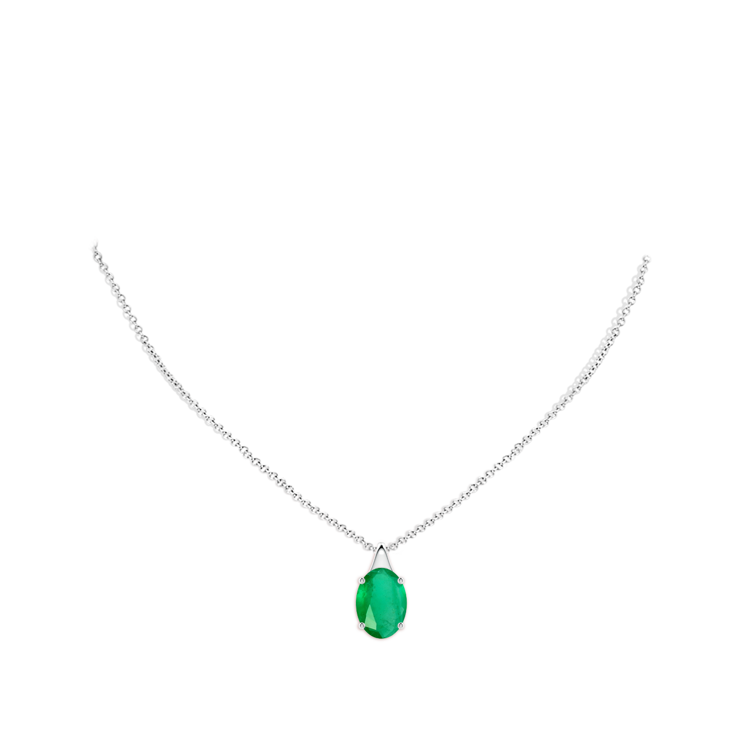 A - Emerald / 7.25 CT / 18 KT White Gold