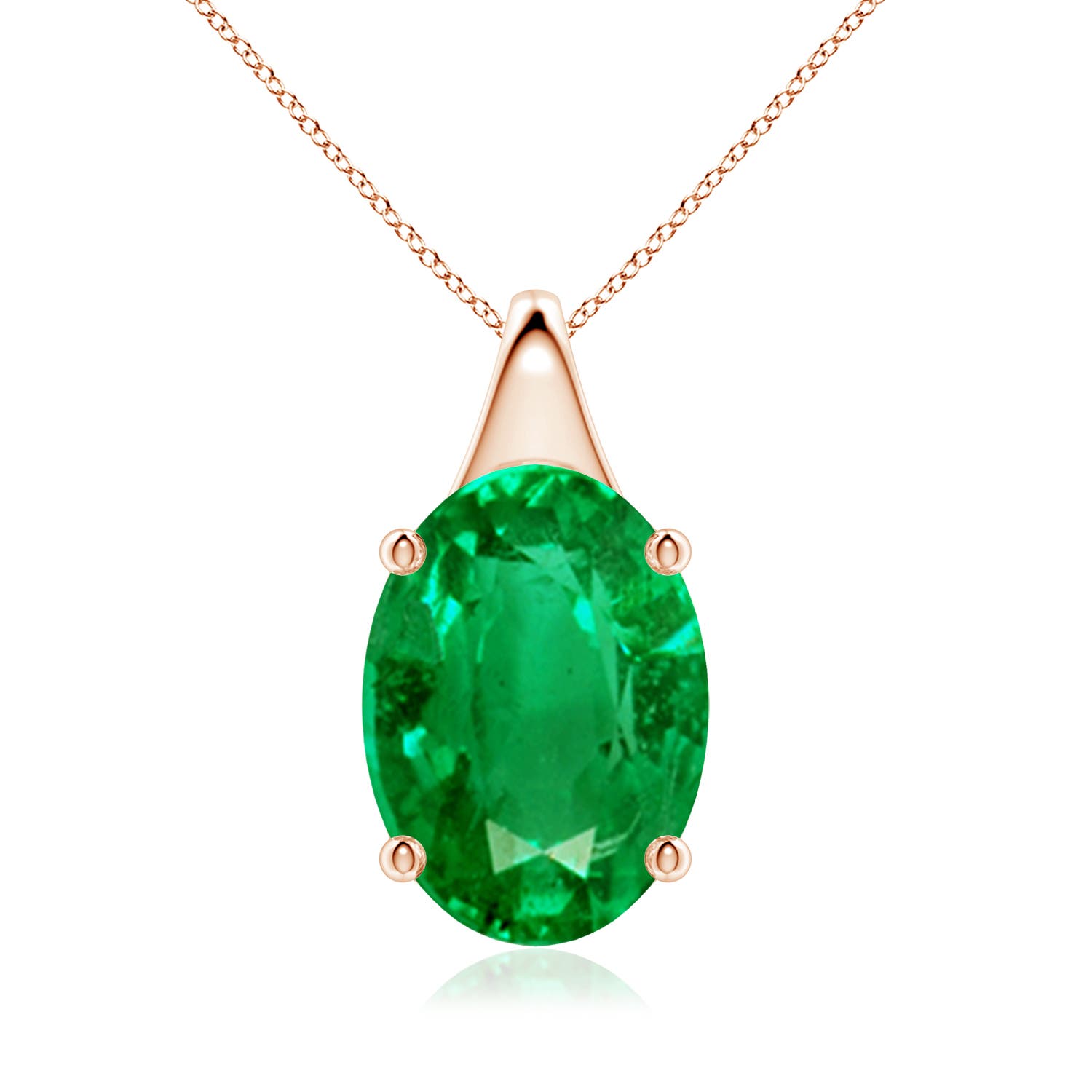 AAA - Emerald / 7.25 CT / 18 KT Rose Gold