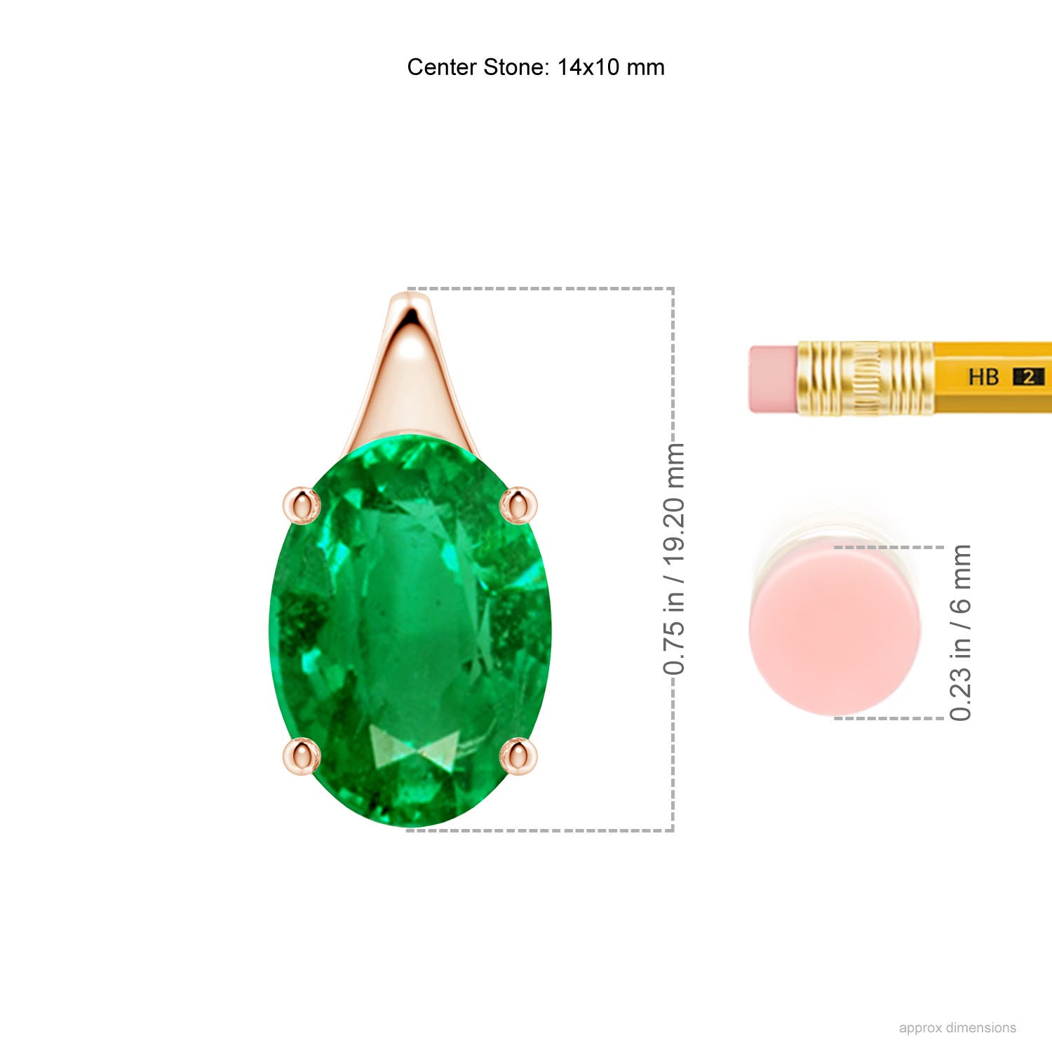 AAA - Emerald / 7.25 CT / 18 KT Rose Gold