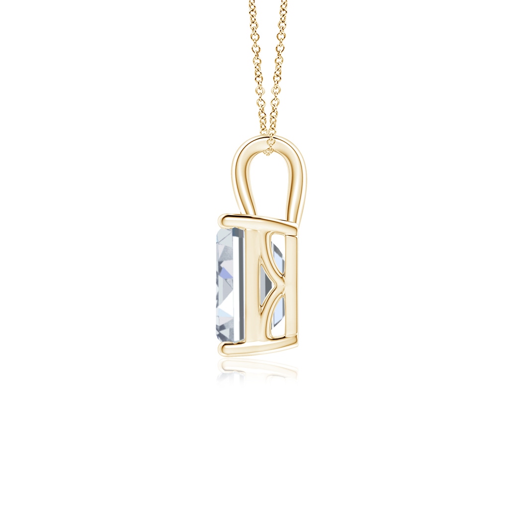 8.5x6.5mm HSI2 Emerald-Cut Diamond Solitaire Pendant in Yellow Gold Side 199