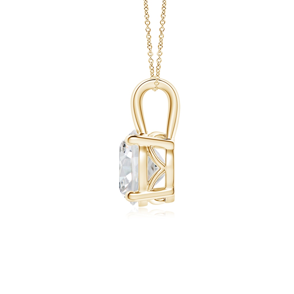 7.4mm HSI2 Round Diamond Solitaire Pendant in Yellow Gold Side 199