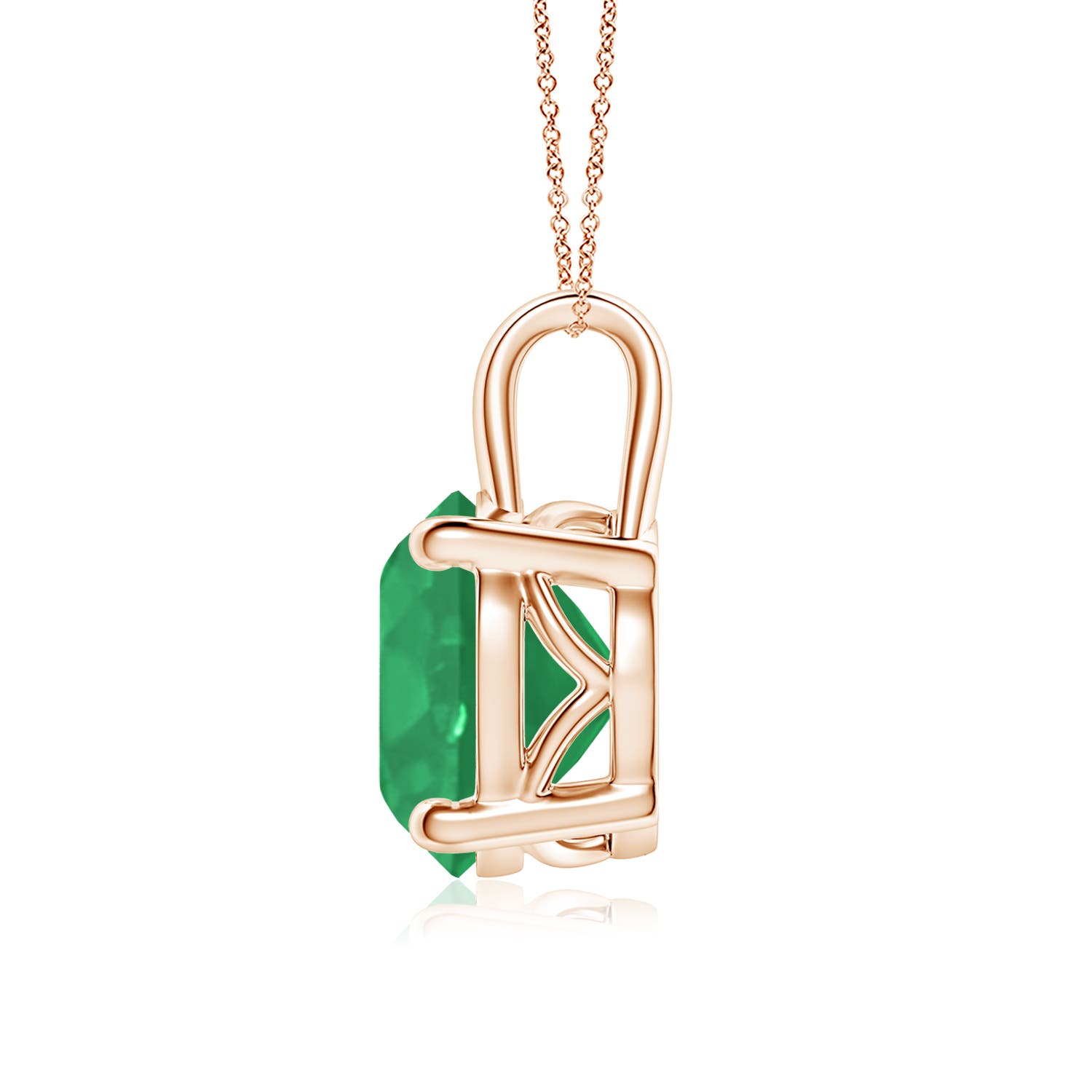 A - Emerald / 3.75 CT / 18 KT Rose Gold