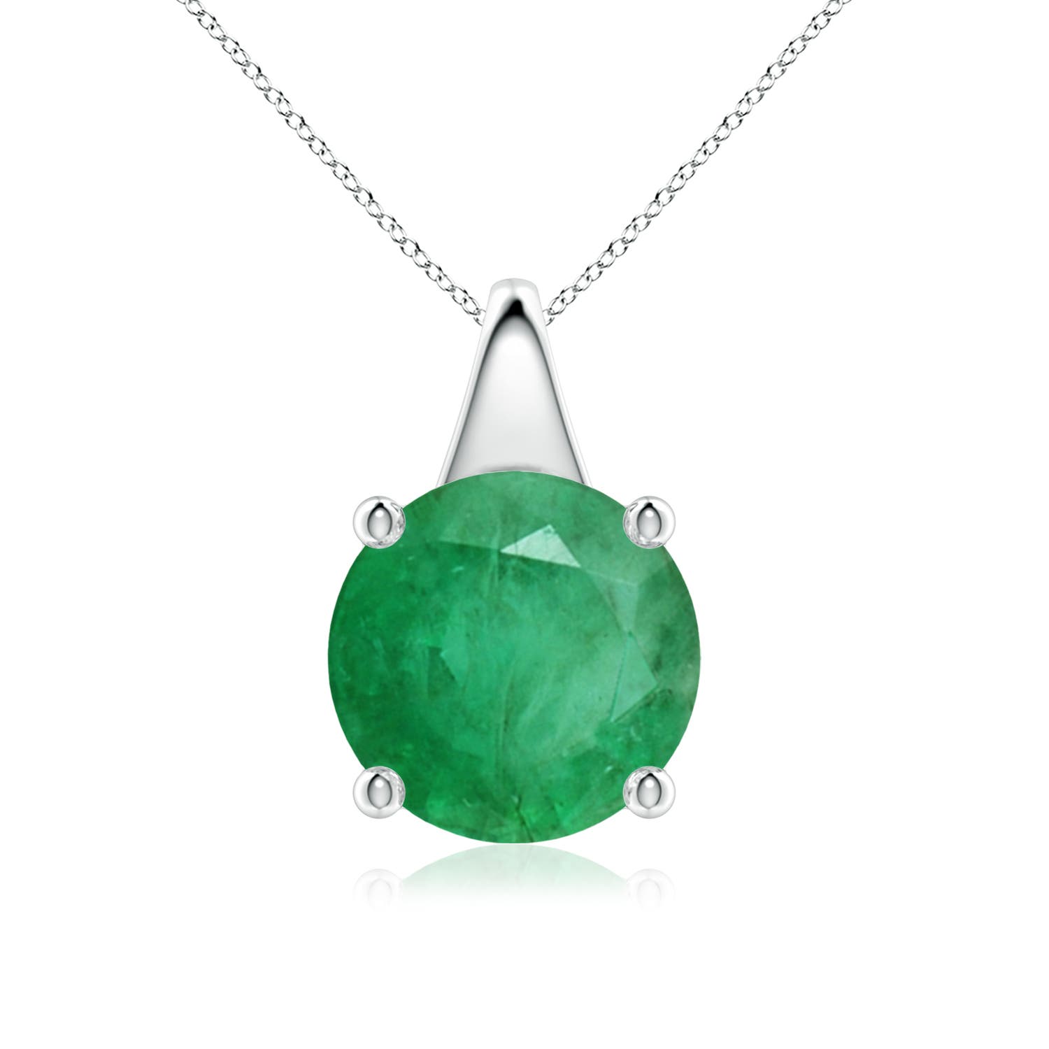 A - Emerald / 3.75 CT / 18 KT White Gold