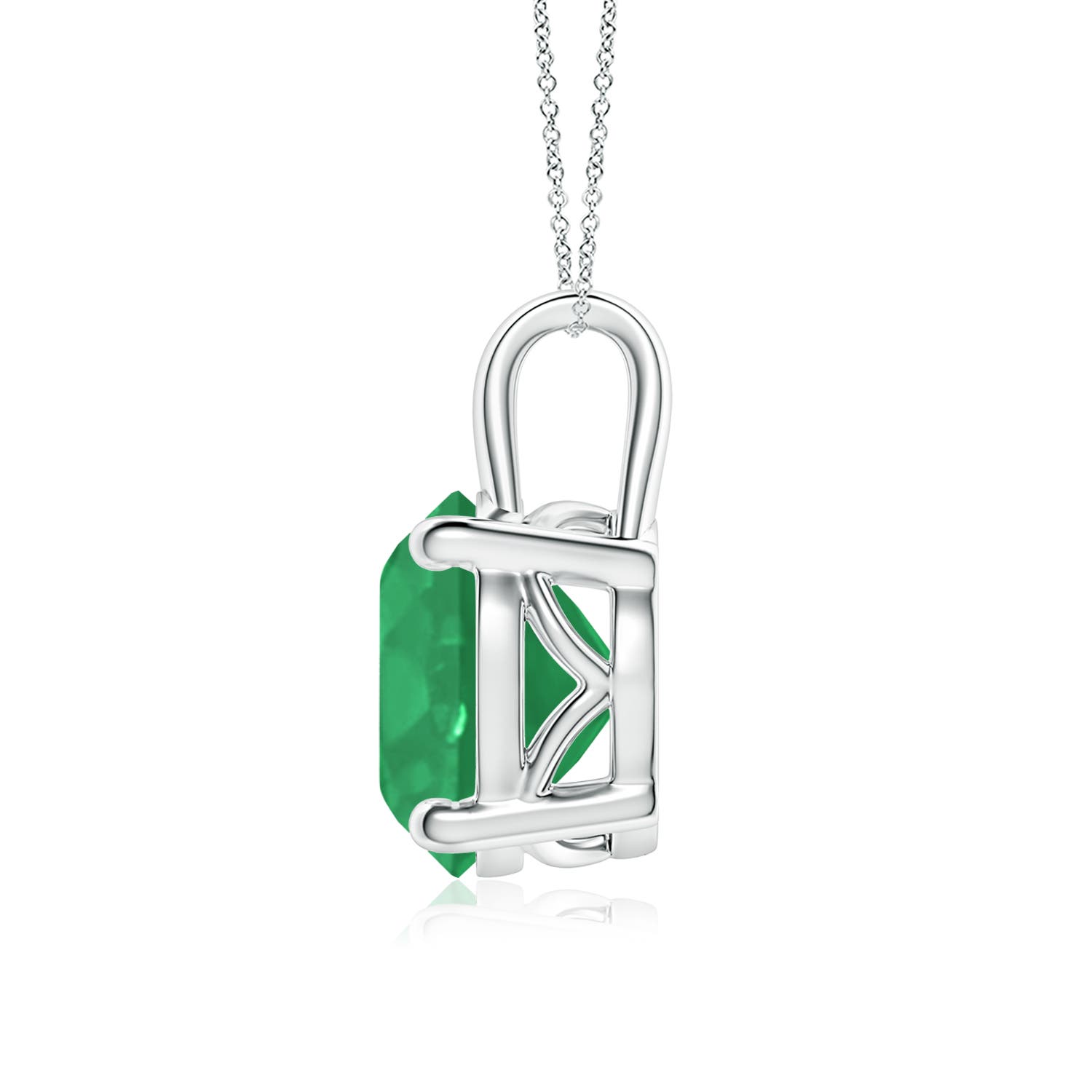 A - Emerald / 3.75 CT / 18 KT White Gold