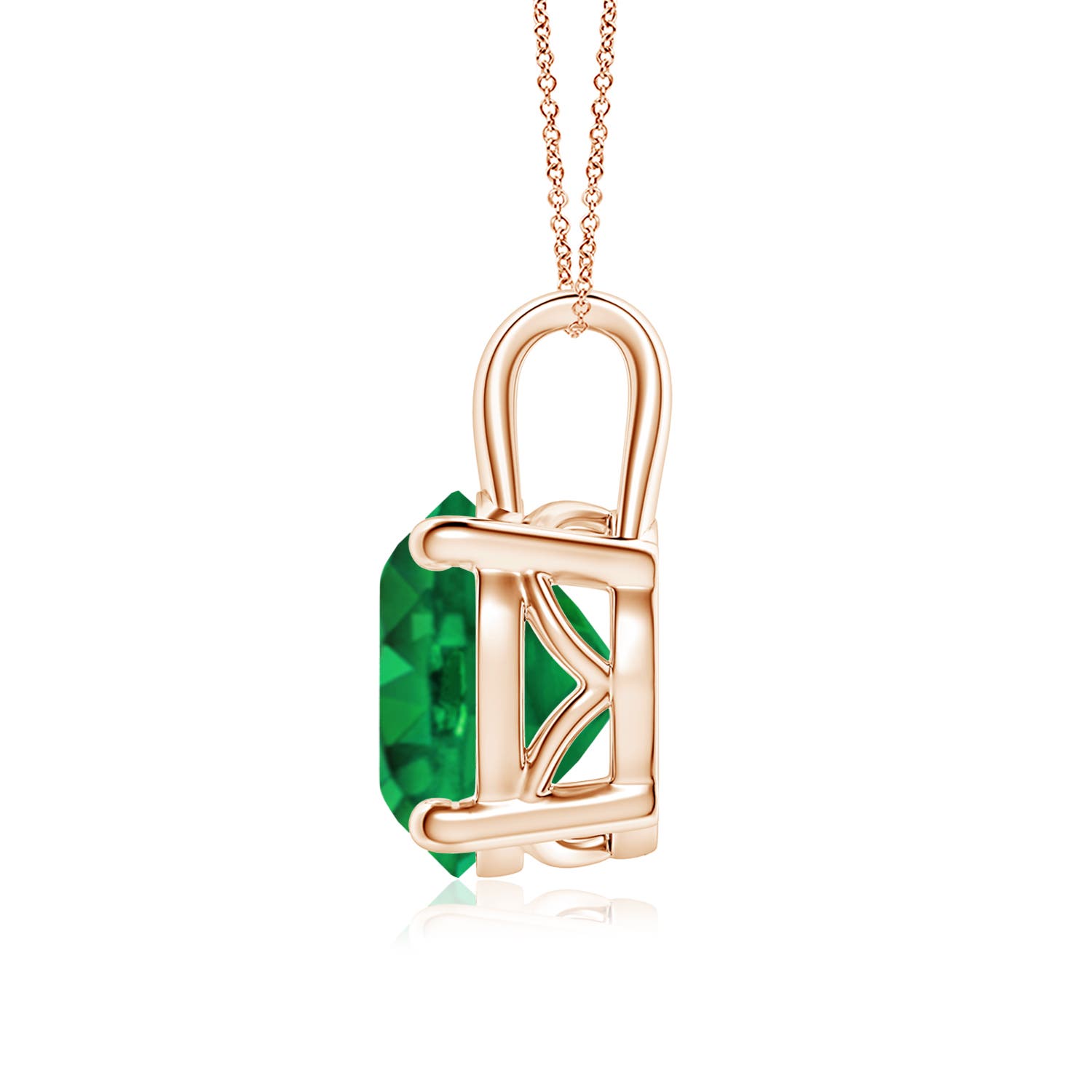 AAA - Emerald / 3.75 CT / 18 KT Rose Gold