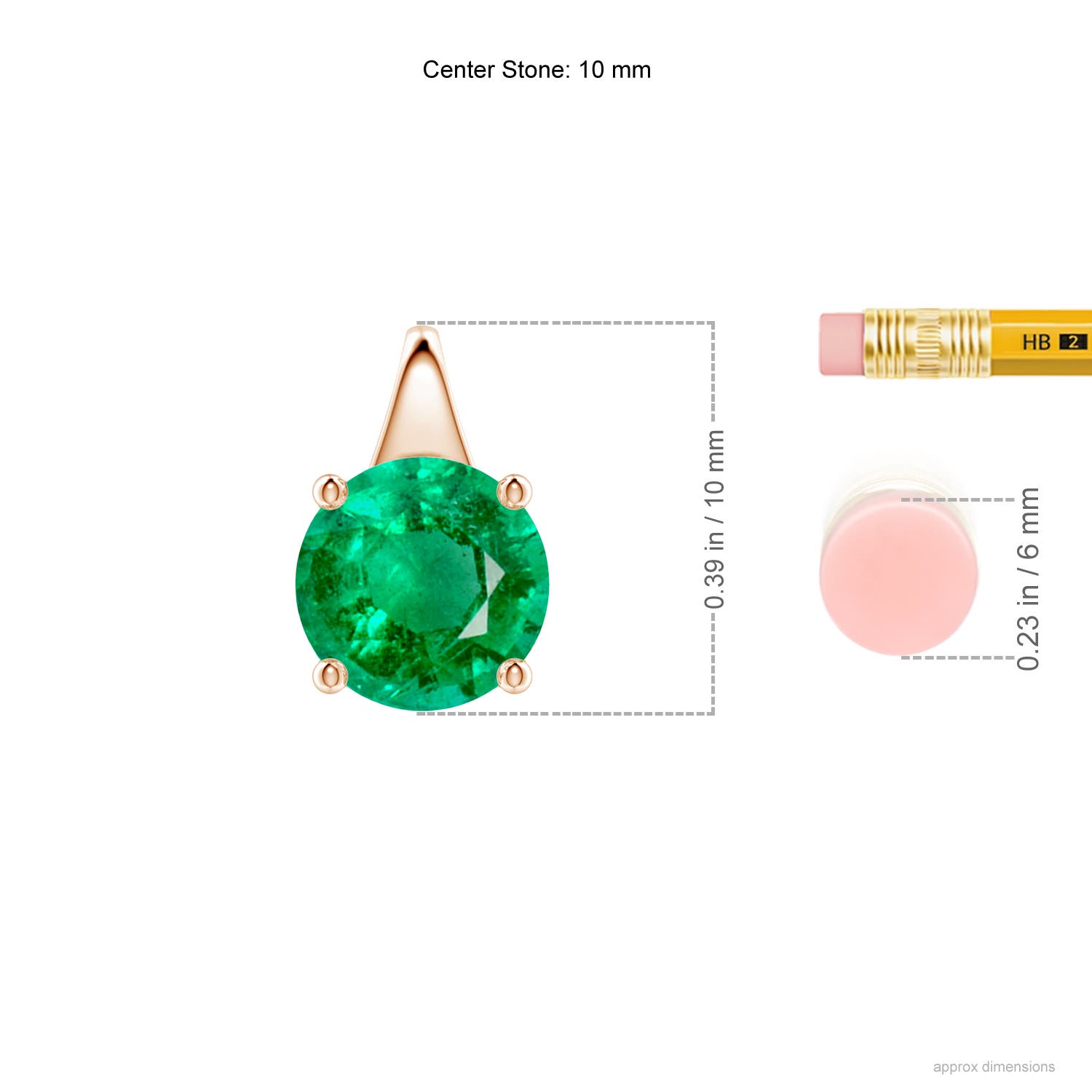 AAA - Emerald / 3.75 CT / 18 KT Rose Gold