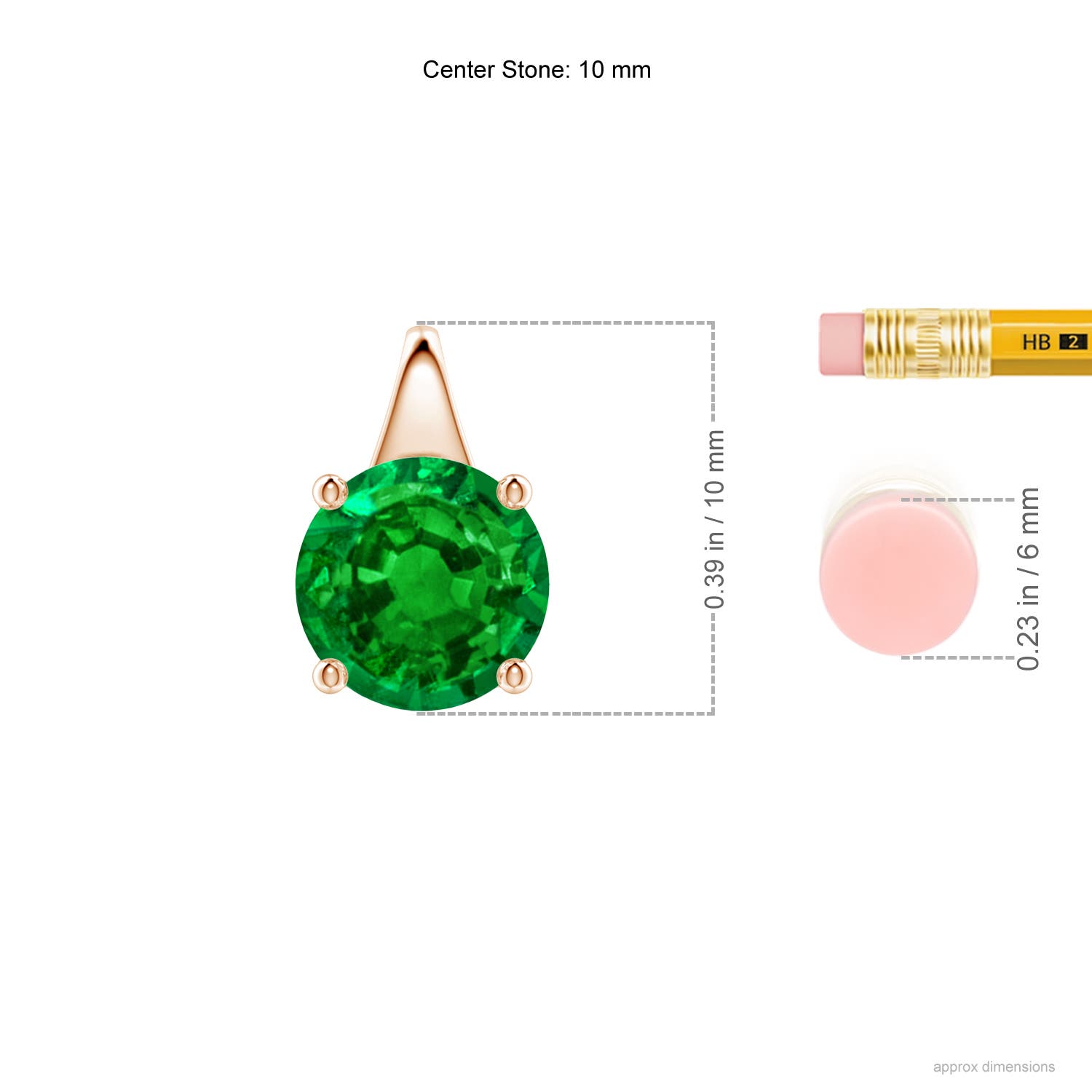 AAAA - Emerald / 3.75 CT / 18 KT Rose Gold