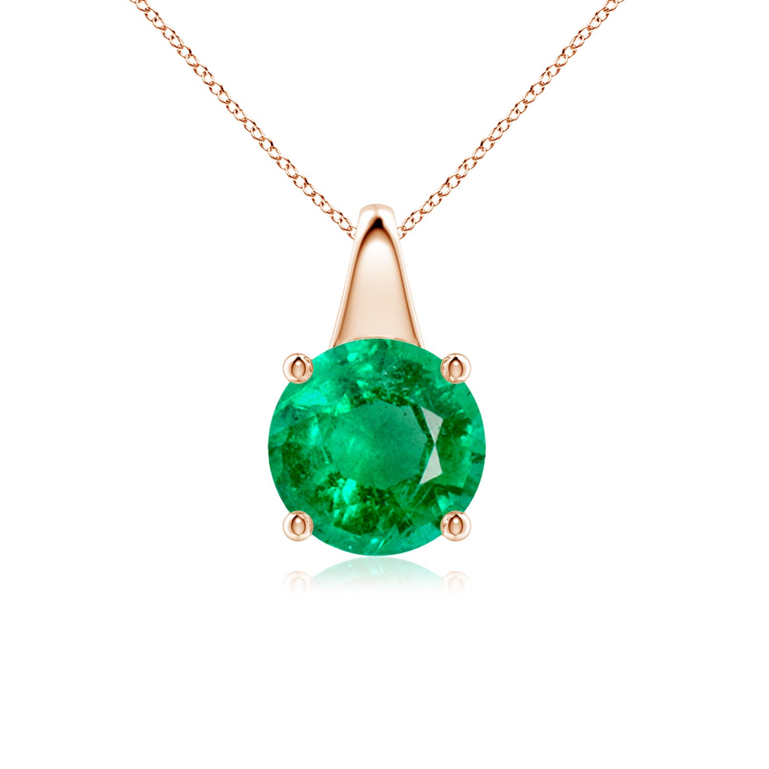 AAA - Emerald / 1.75 CT / 18 KT Rose Gold