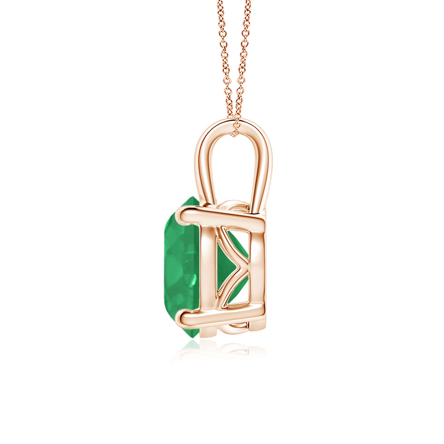 A - Emerald / 2.5 CT / 18 KT Rose Gold