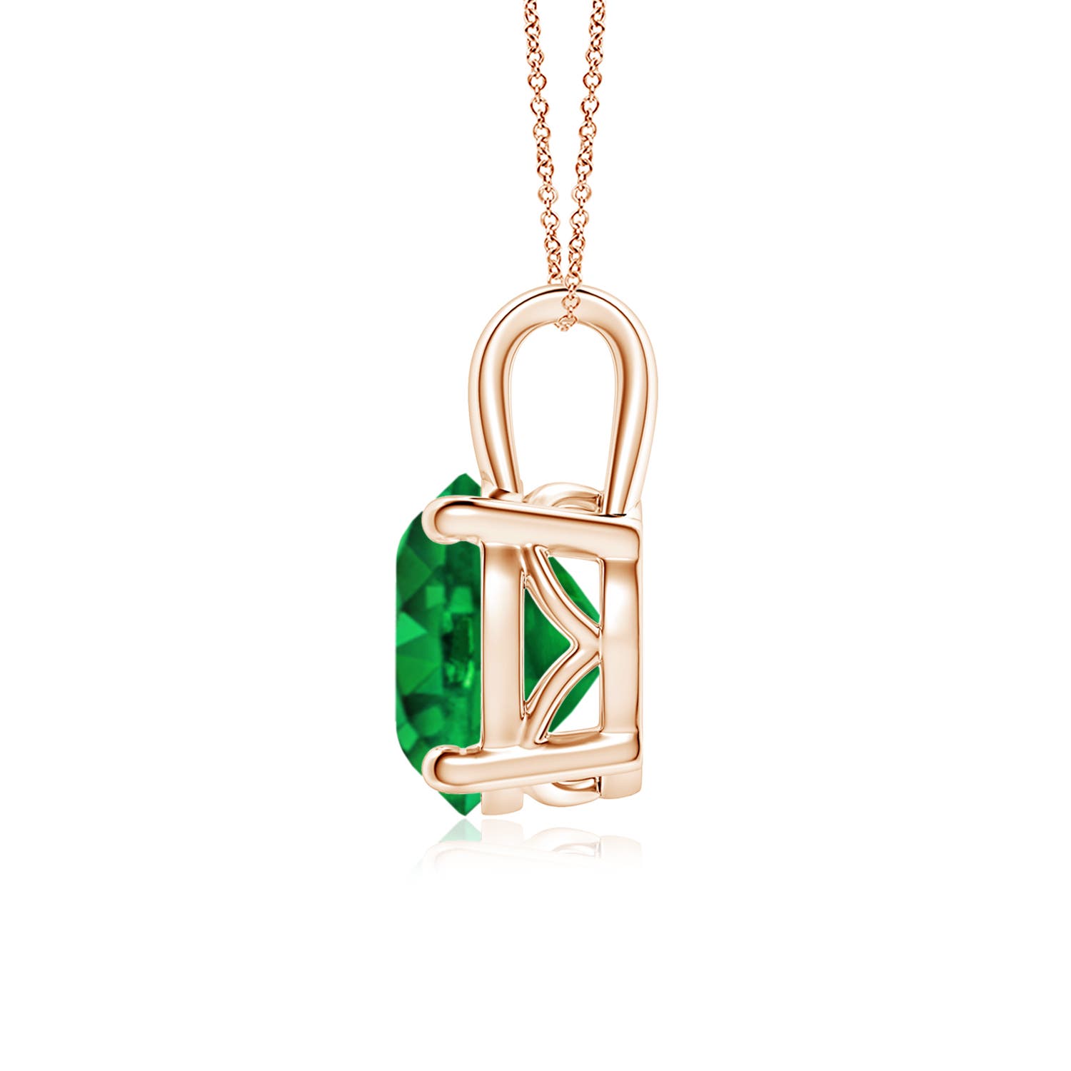 AAAA - Emerald / 2.5 CT / 18 KT Rose Gold