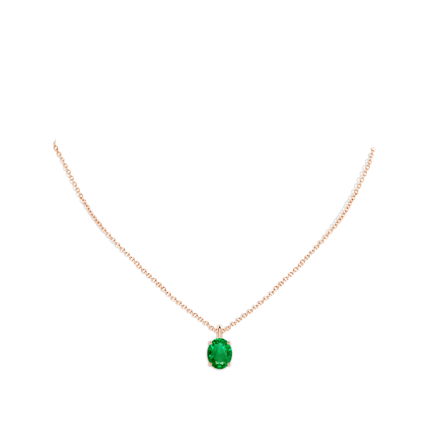 AAA - Emerald / 2.25 CT / 18 KT Rose Gold