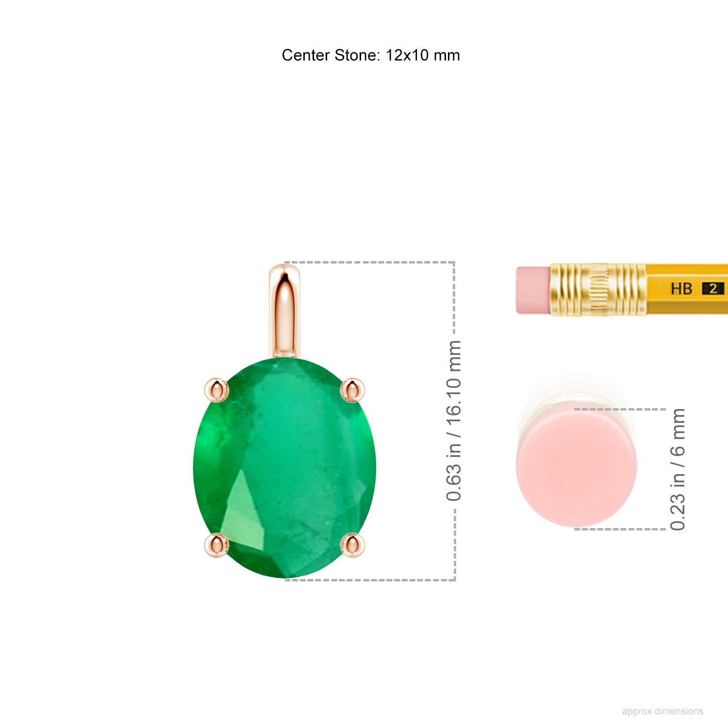 A - Emerald / 4.75 CT / 18 KT Rose Gold