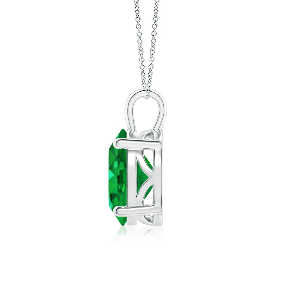 12x10mm AAA Solitaire Oval Emerald Classic Pendant in P950 Platinum side 199