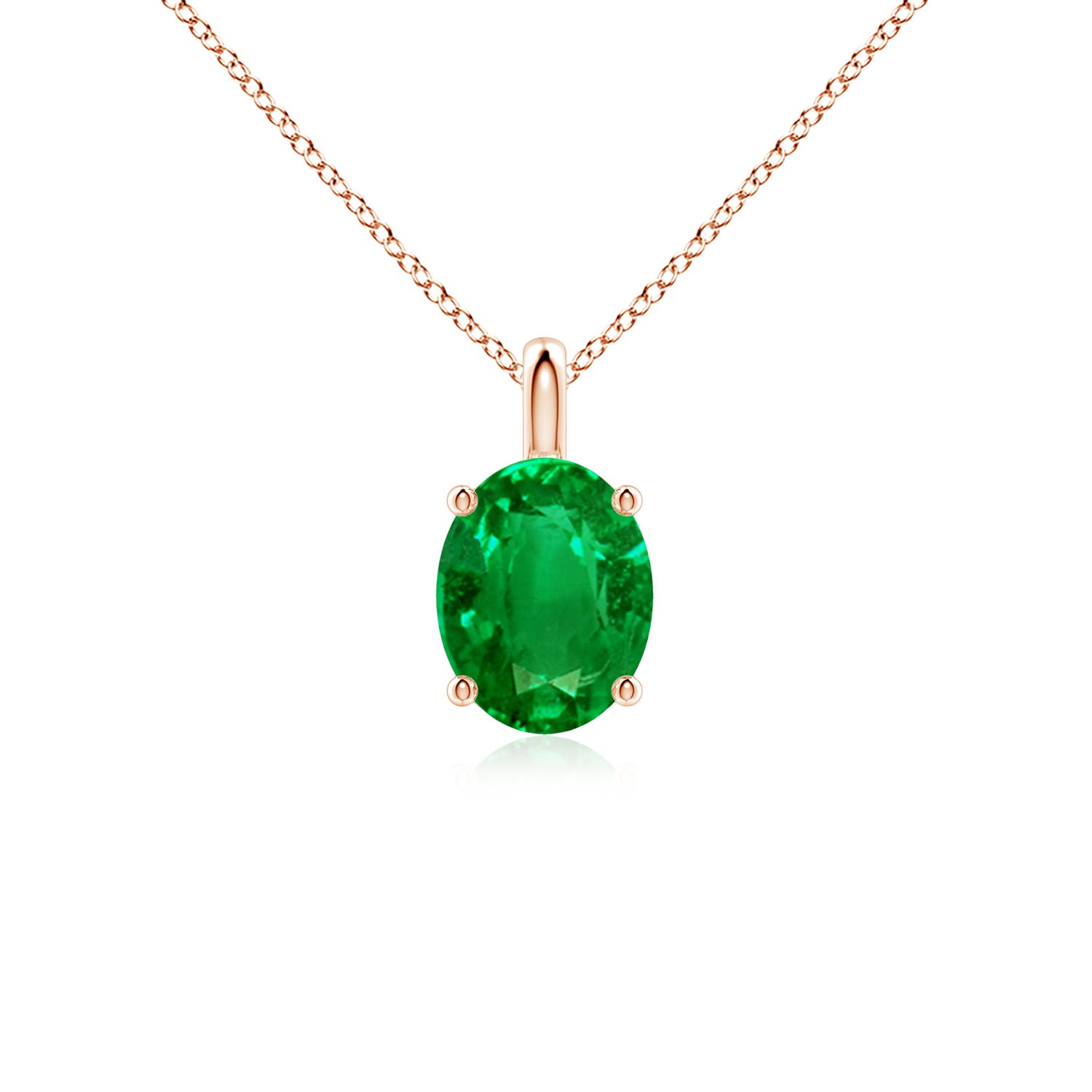 AAAA - Emerald / 1.5 CT / 18 KT Rose Gold