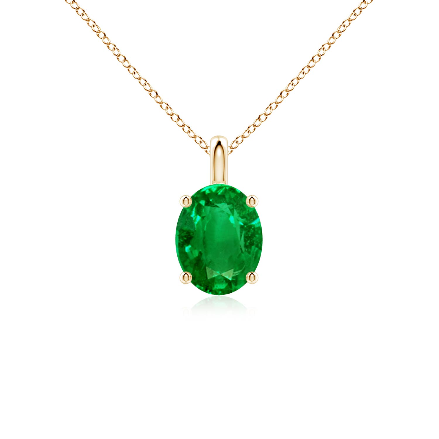 AAAA - Emerald / 1.5 CT / 18 KT Yellow Gold