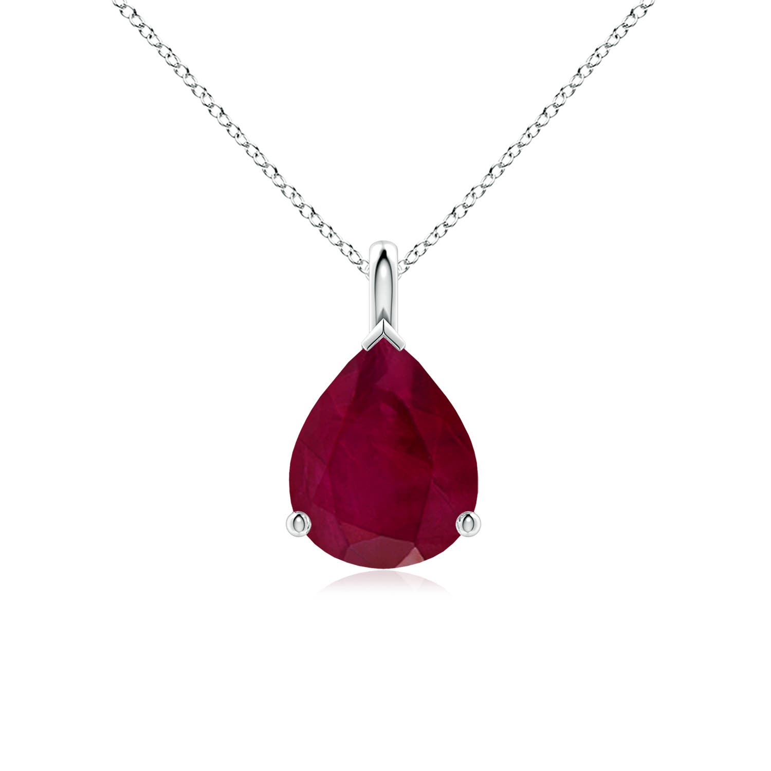 A - Ruby / 2.7 CT / 18 KT White Gold