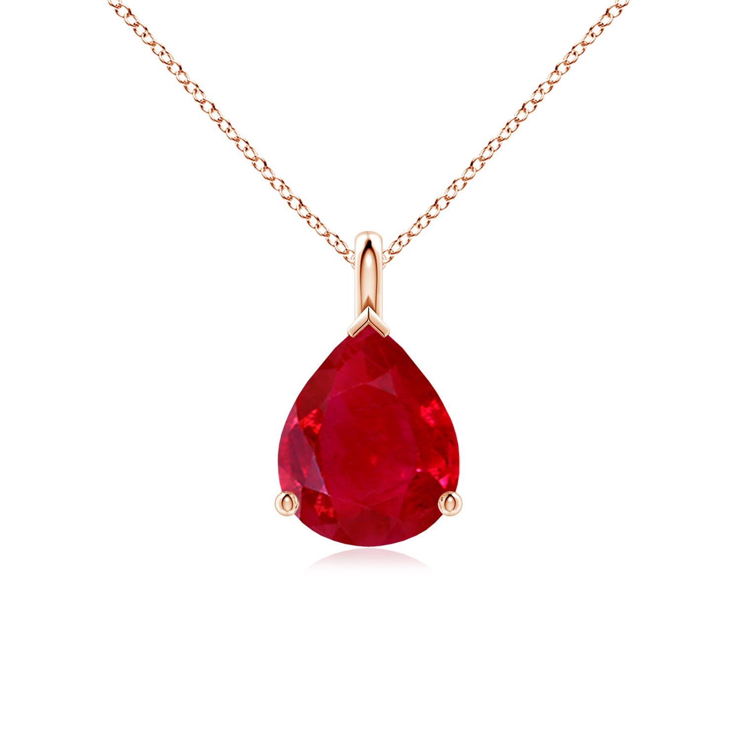 AAA - Ruby / 2.7 CT / 18 KT Rose Gold