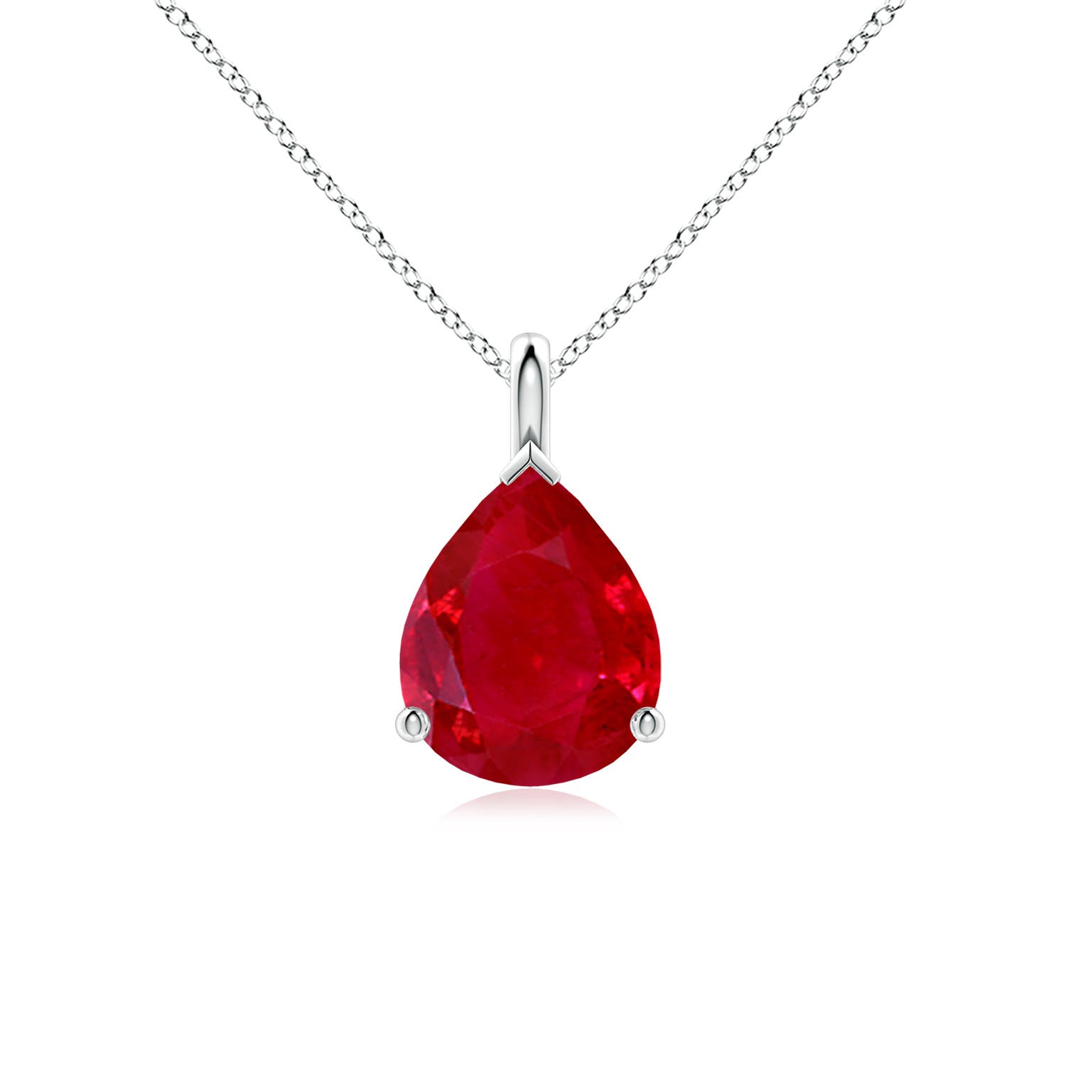 AAA - Ruby / 2.7 CT / 18 KT White Gold