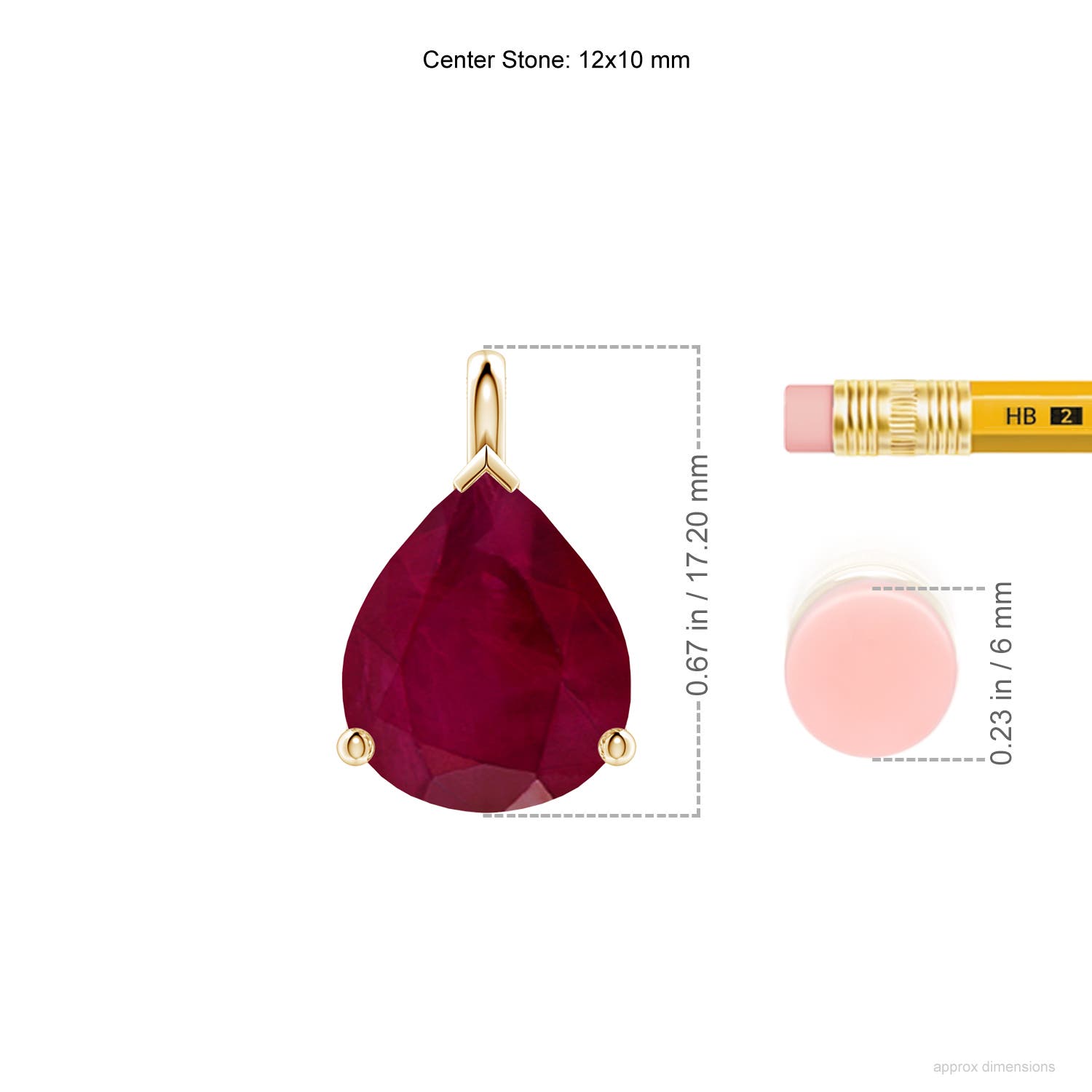 A - Ruby / 5 CT / 18 KT Yellow Gold