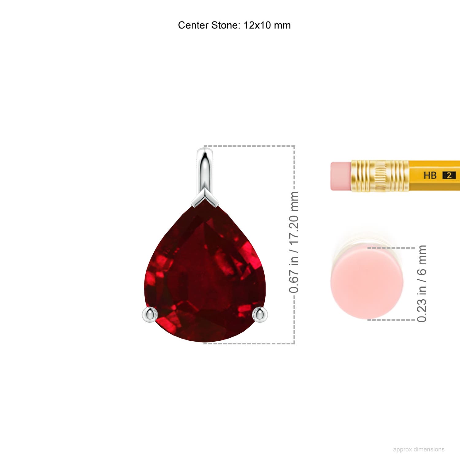 AAAA - Ruby / 5 CT / 18 KT White Gold