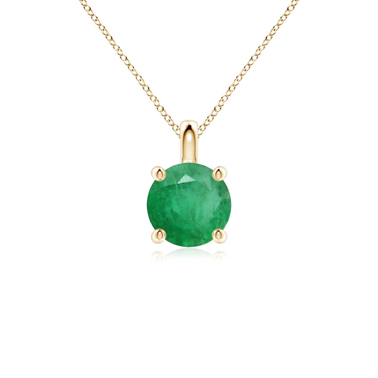 A - Emerald / 1.2 CT / 18 KT Yellow Gold