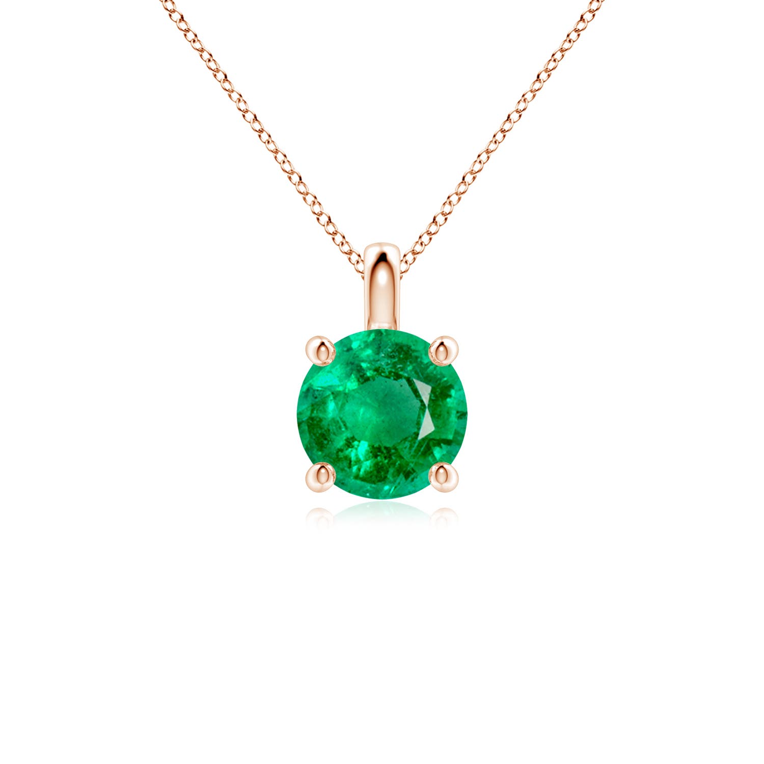 AAA - Emerald / 1.2 CT / 18 KT Rose Gold