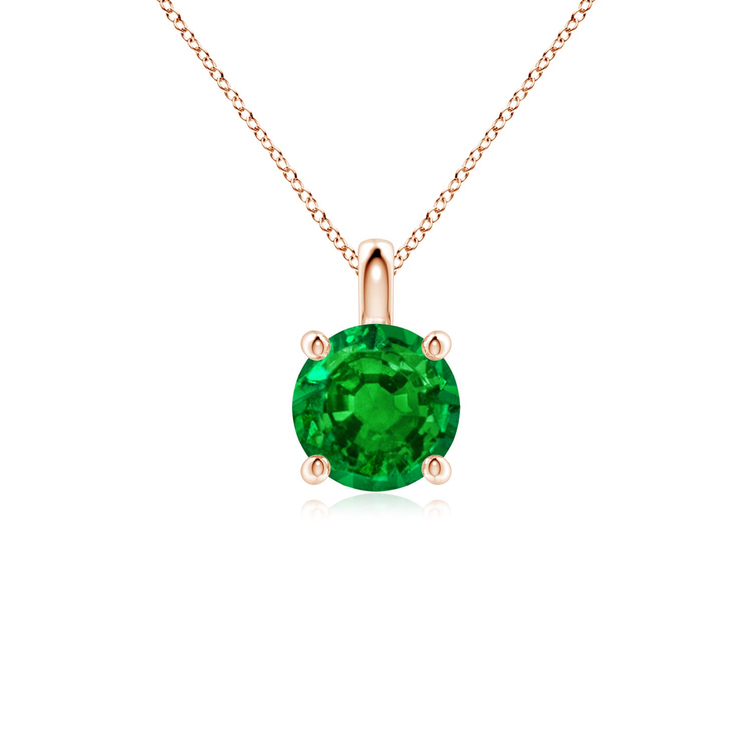 AAAA - Emerald / 1.2 CT / 18 KT Rose Gold