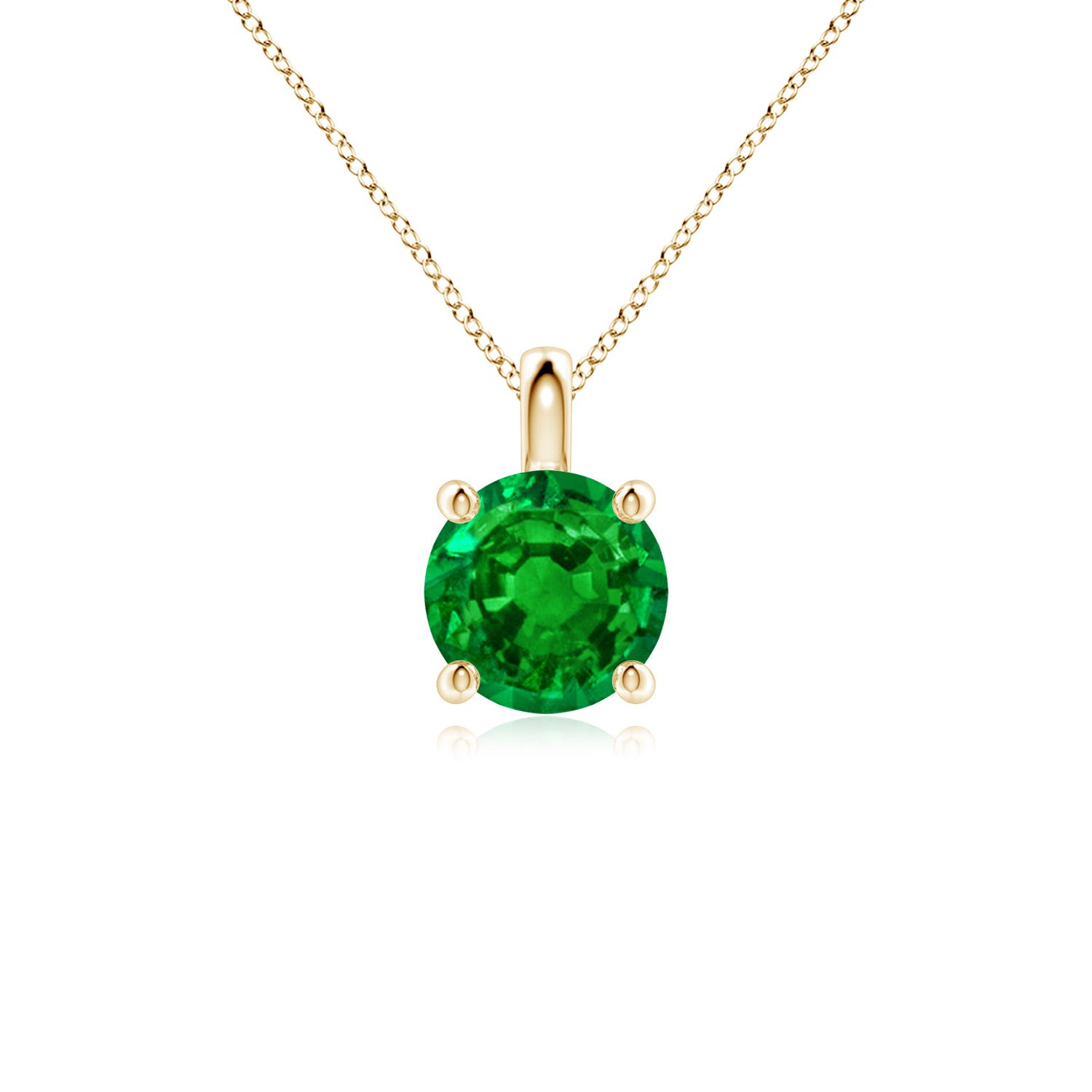 AAAA - Emerald / 1.2 CT / 18 KT Yellow Gold