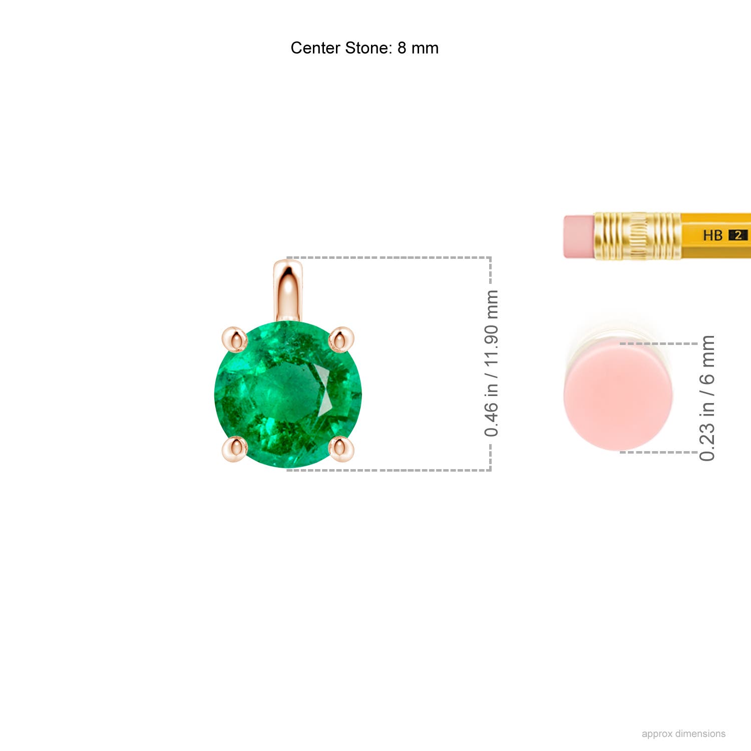 AAA - Emerald / 1.75 CT / 18 KT Rose Gold