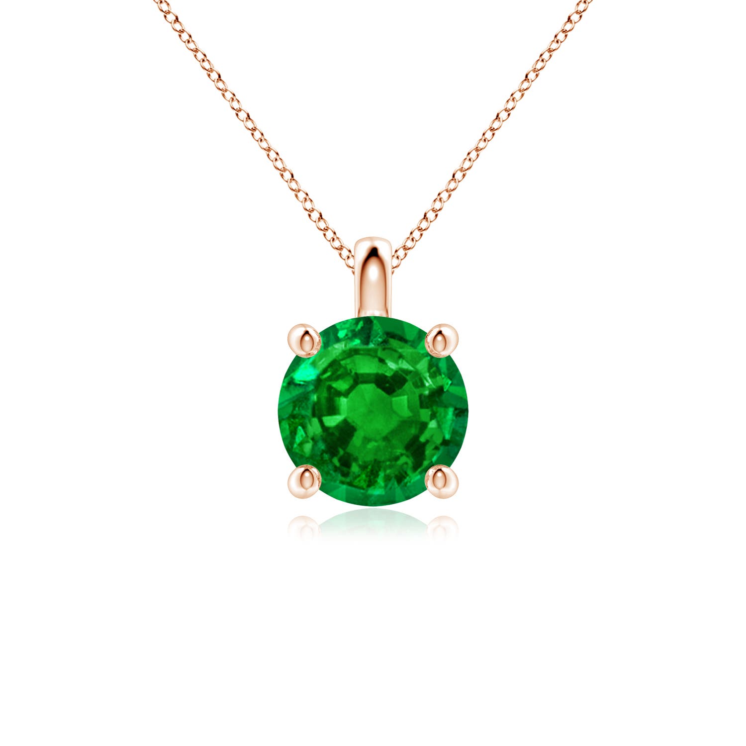 AAAA - Emerald / 1.75 CT / 18 KT Rose Gold