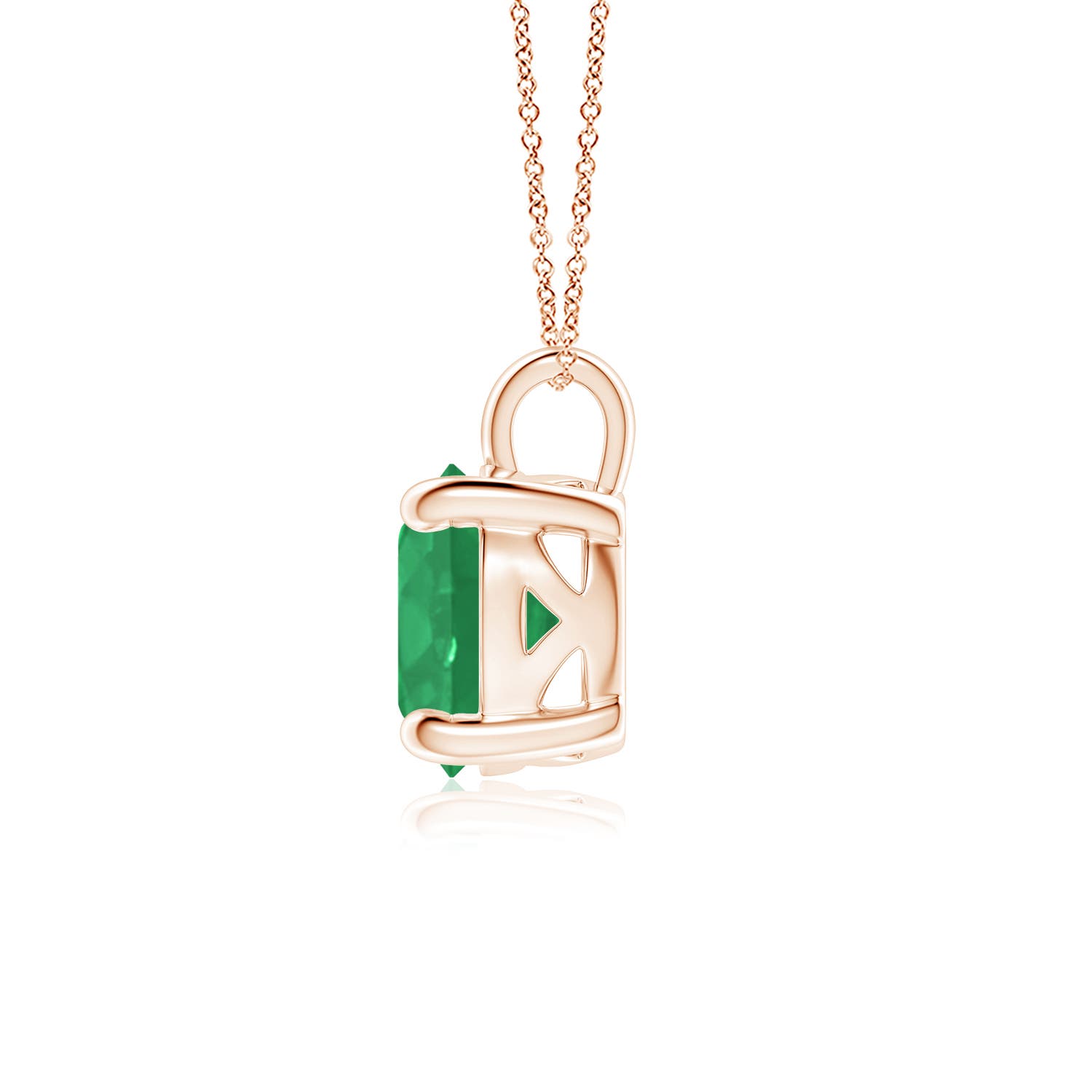 A - Emerald / 2.5 CT / 18 KT Rose Gold