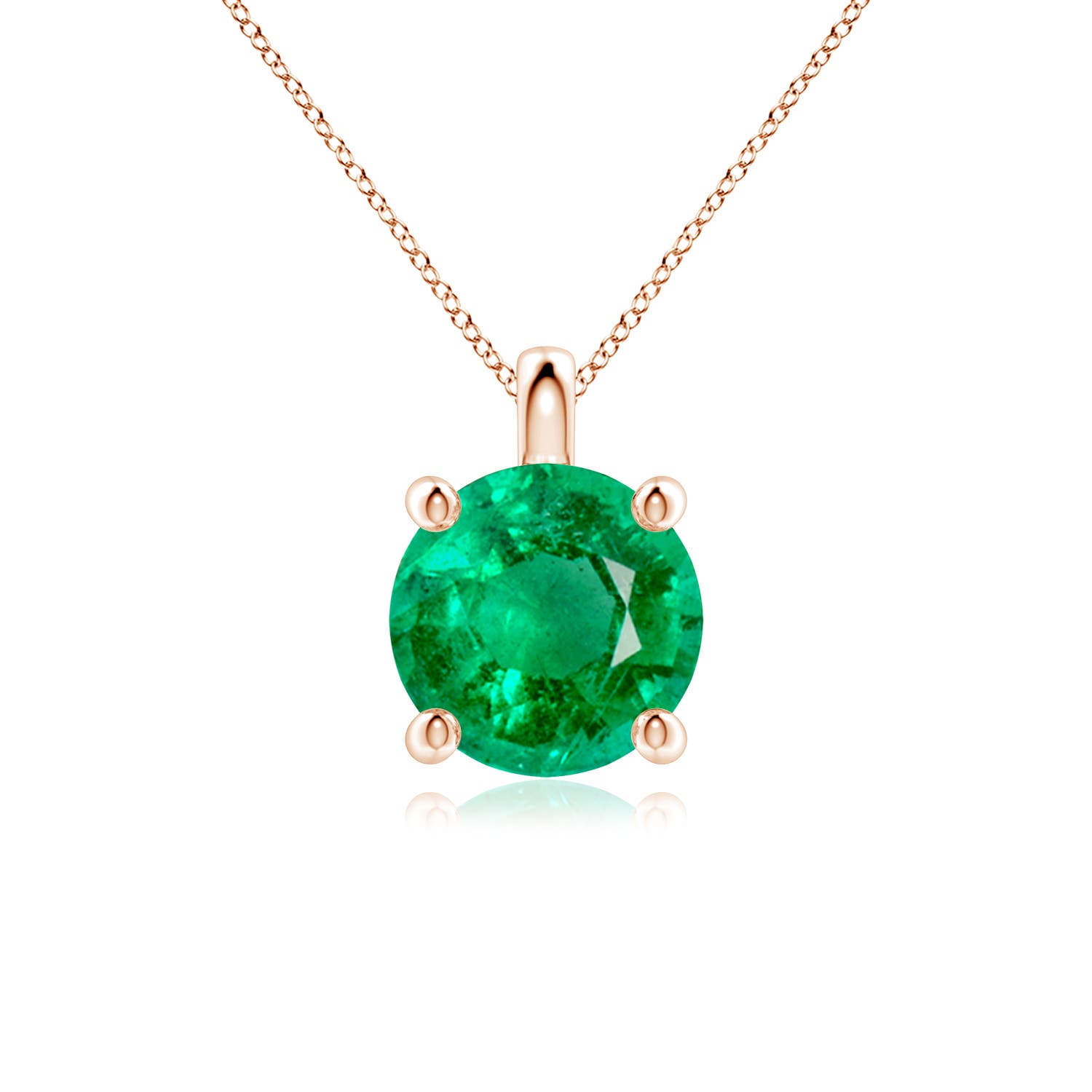 AAA - Emerald / 2.5 CT / 18 KT Rose Gold