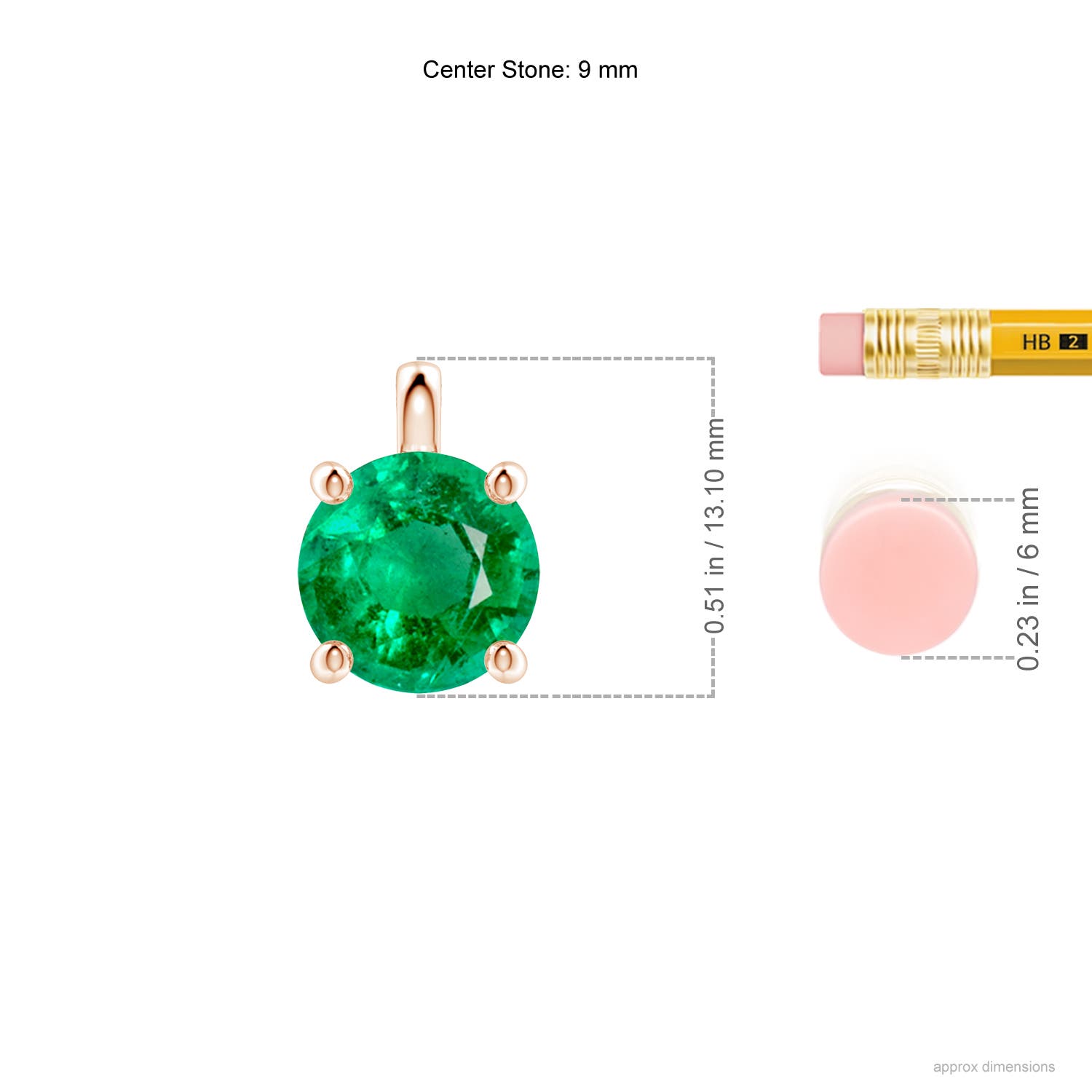 AAA - Emerald / 2.5 CT / 18 KT Rose Gold